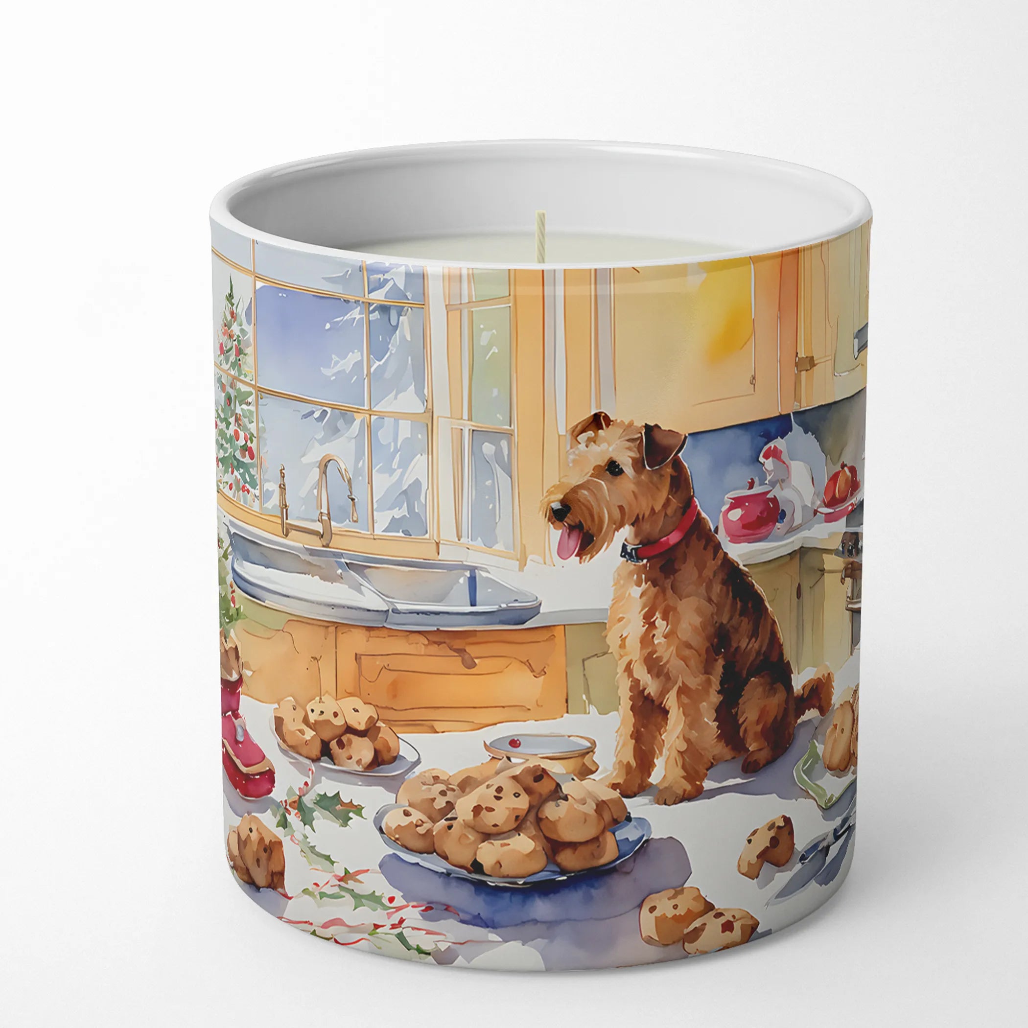 Lakeland Terrier Christmas Cookies Decorative Soy Candle