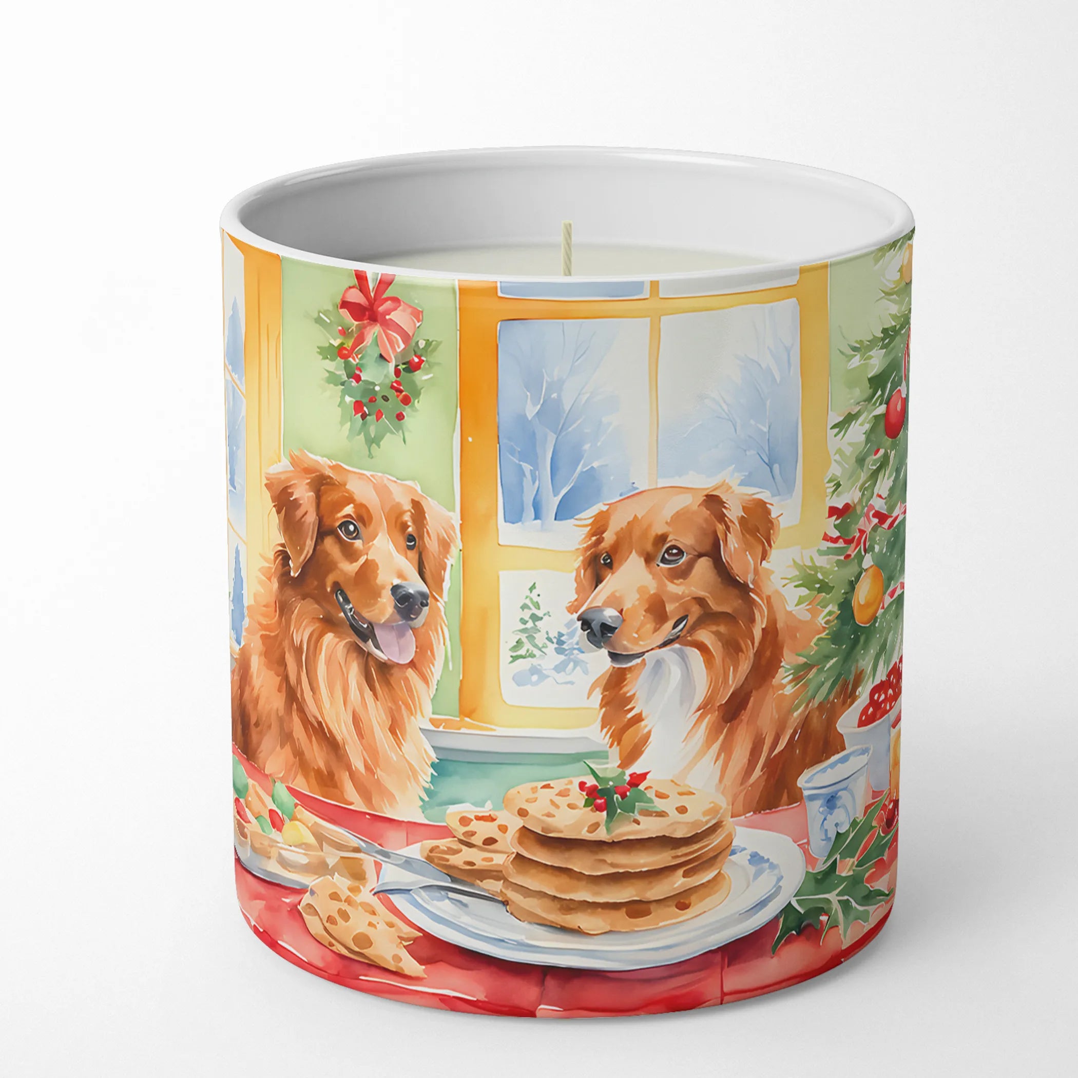 Nova Scotia Duck Toller Christmas Cookies Decorative Soy Candle