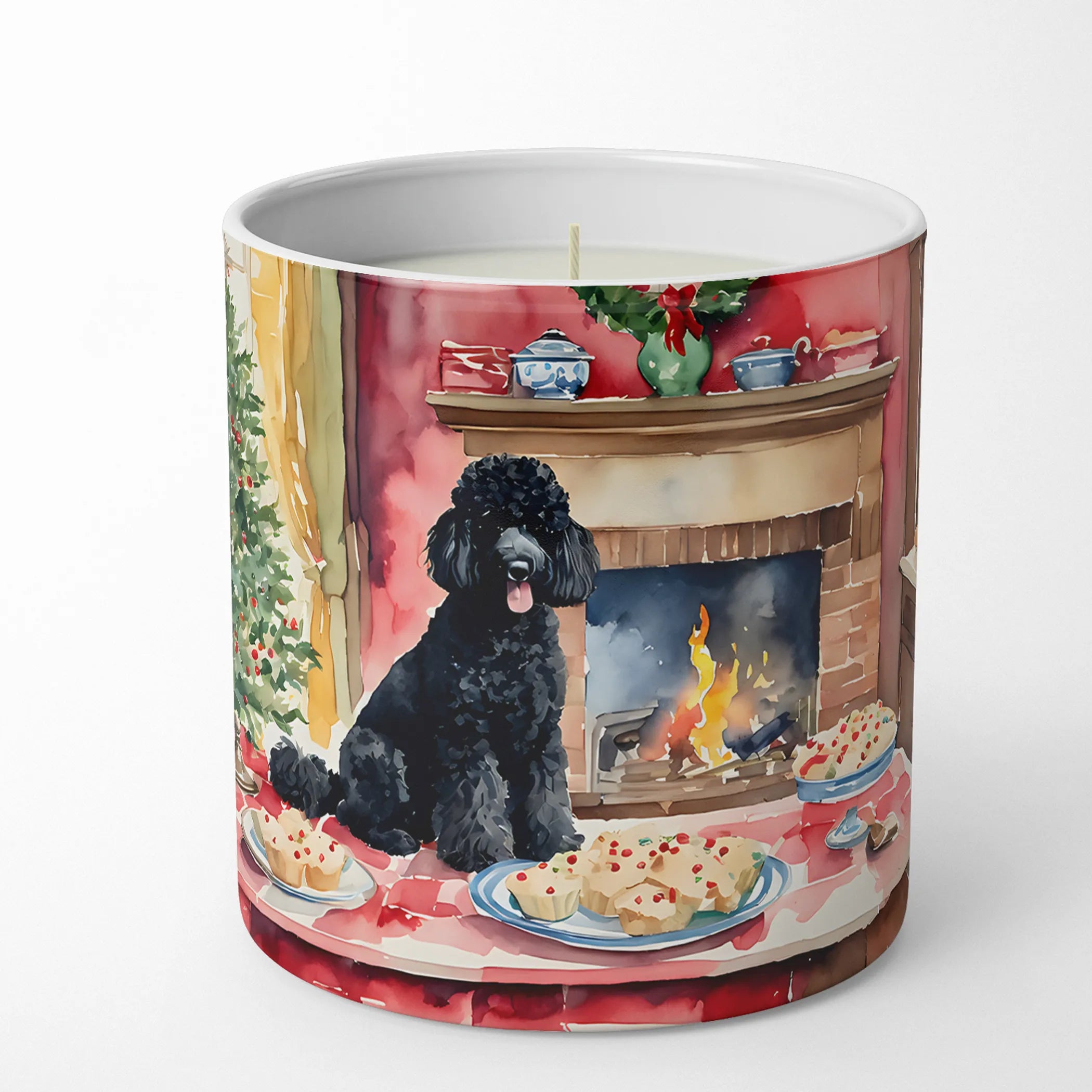 Poodle Christmas Cookies Decorative Soy Candle