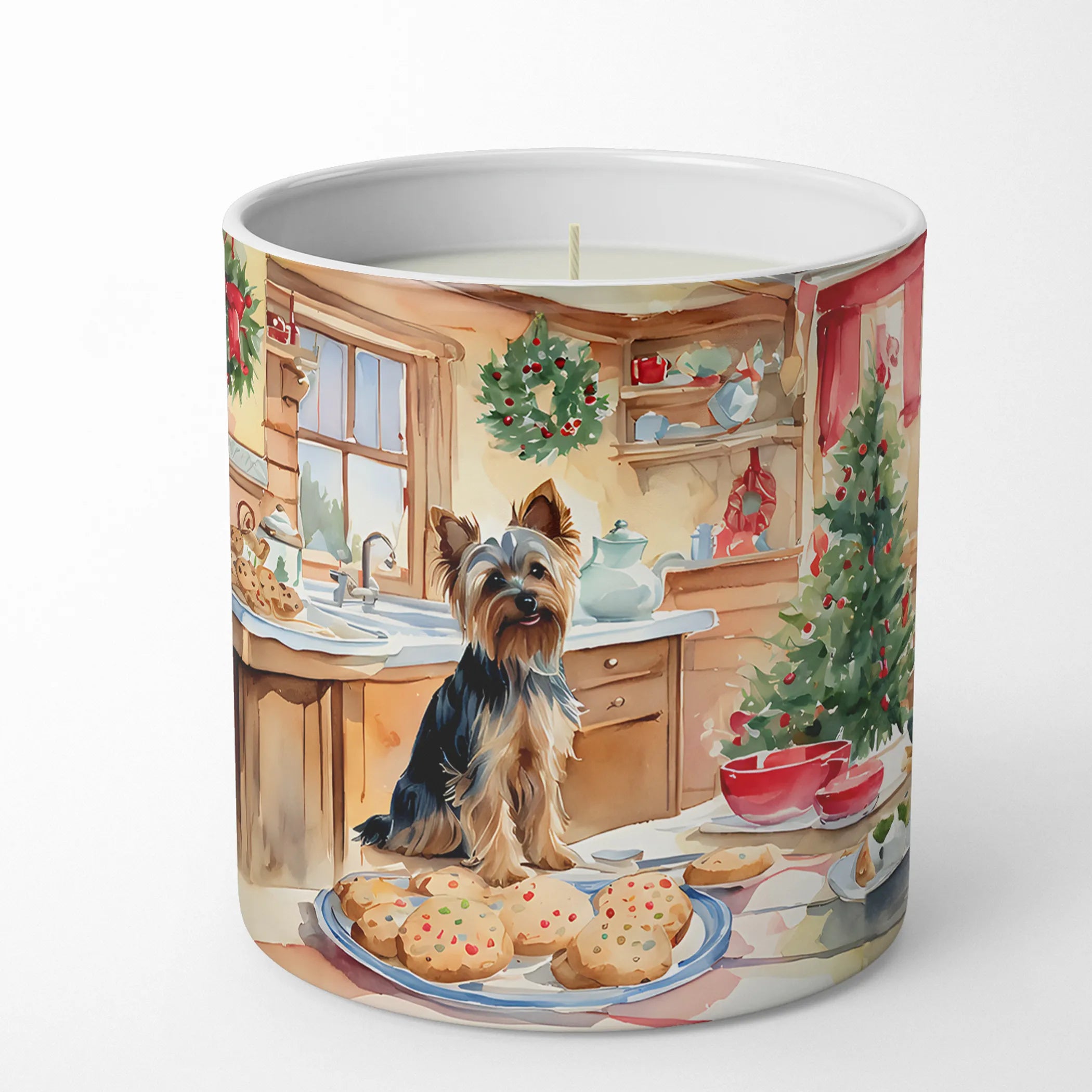 Yorkshire Terrier Yorkie Christmas Cookies Decorative Soy Candle
