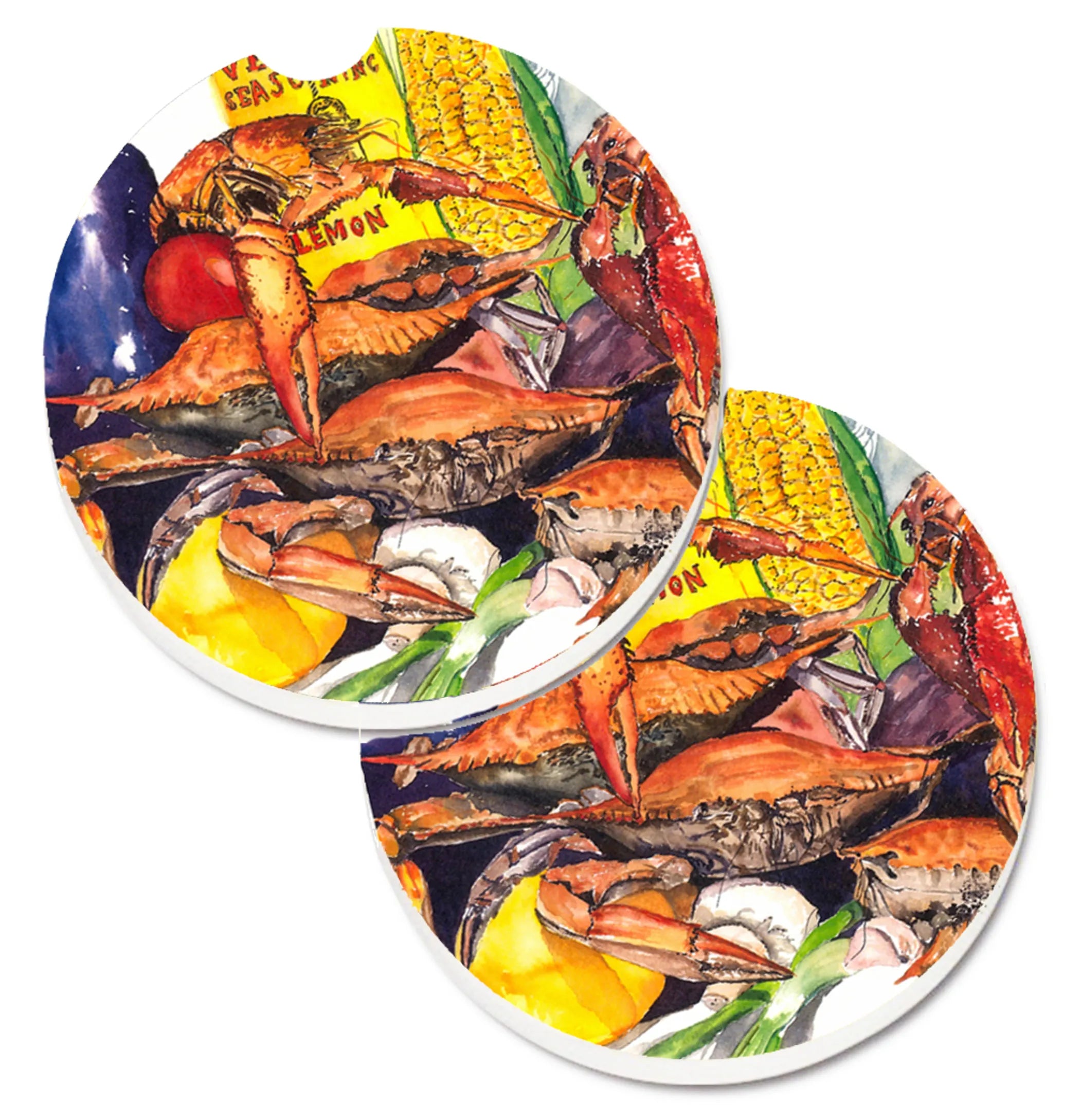 Marine & Beach Cup Holder Car Coasters (Set Of 2)