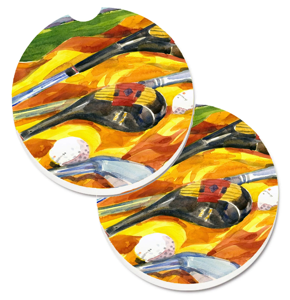 Golf Cup Holder Car Coasters (Set Of 2)