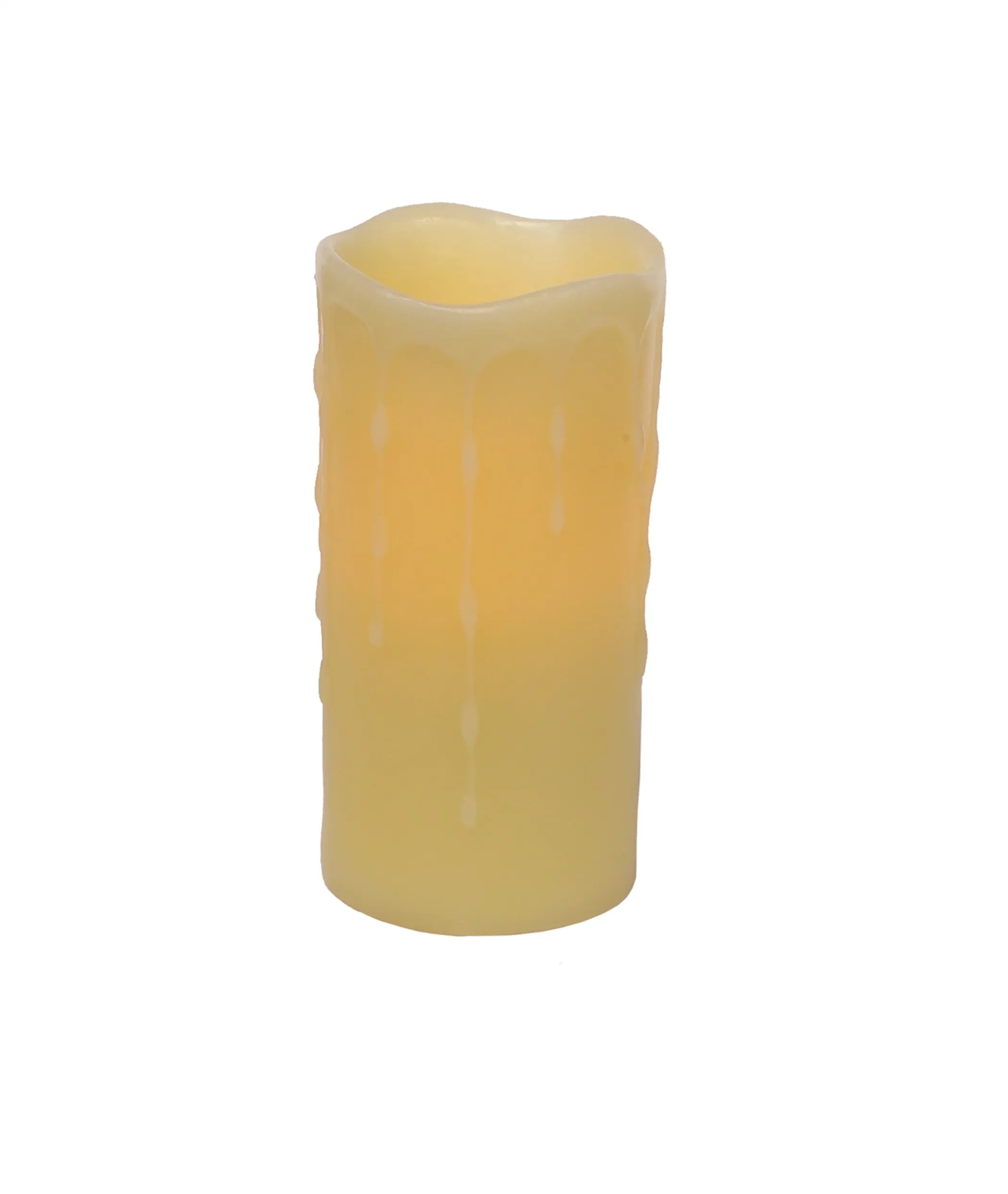 Led Wax Dripping Pillar Candle (Set Of 4) 3'Dx6'H Wax/Plastic - 2 C Batteries Not Included
