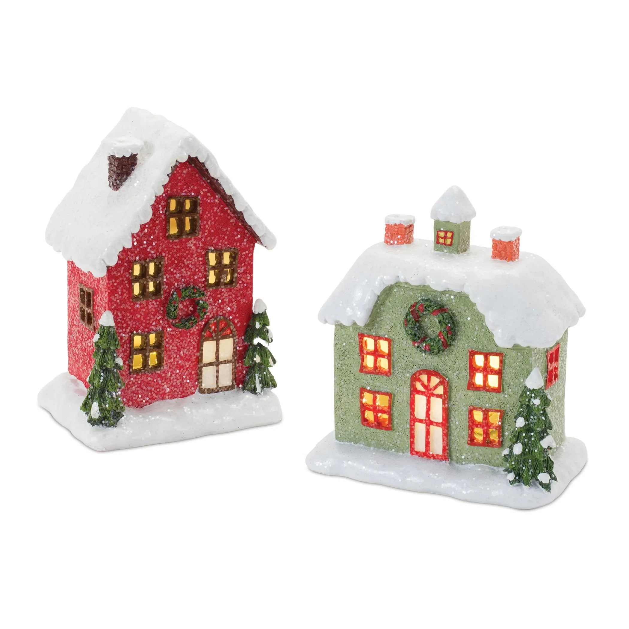 Lighted Winter Village Houses