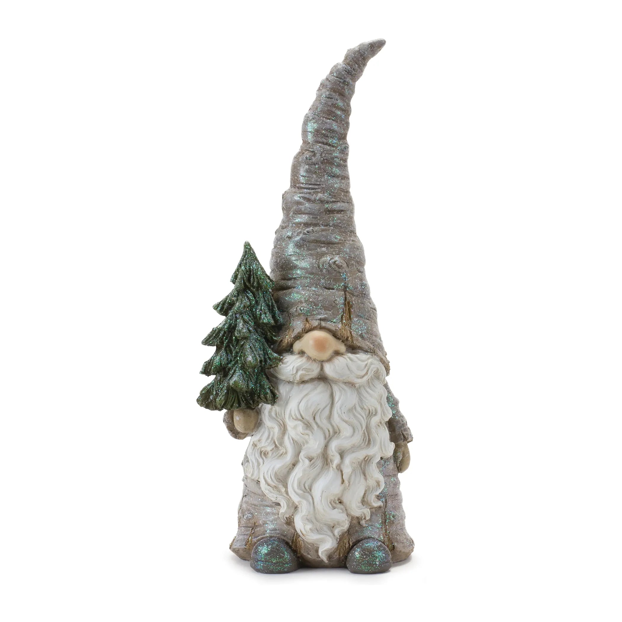Pine Tree Trunk Gnome Statue