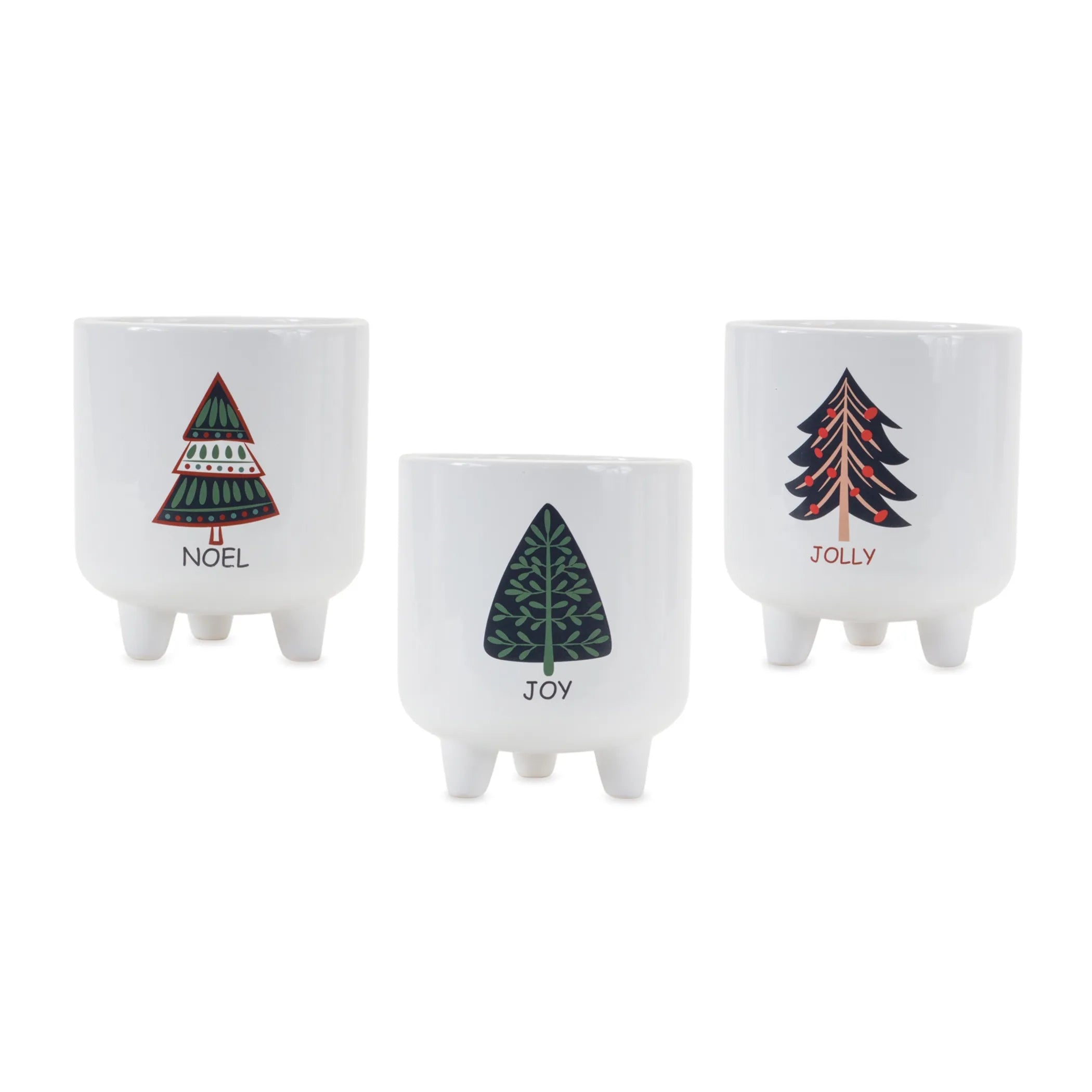 Footed Pine Tree Planter