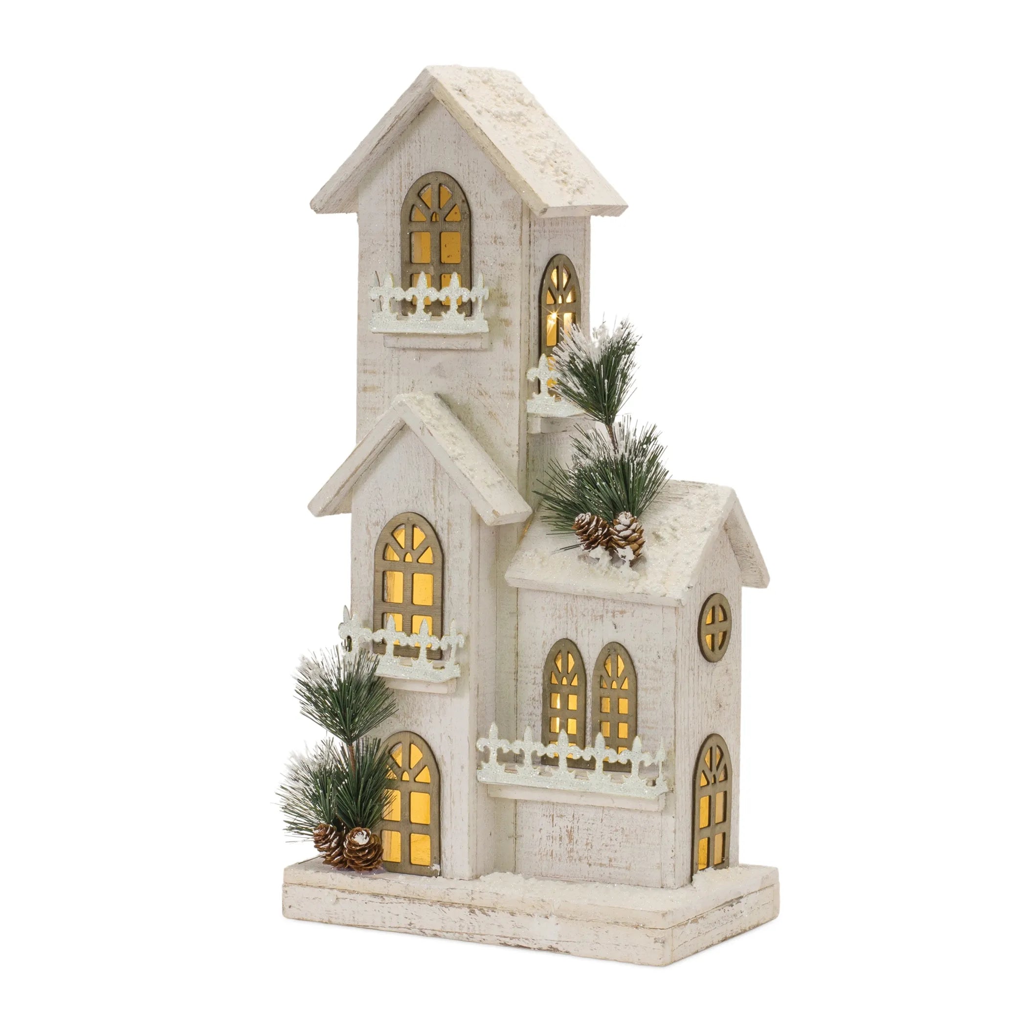 Led Lighted Winter House Display