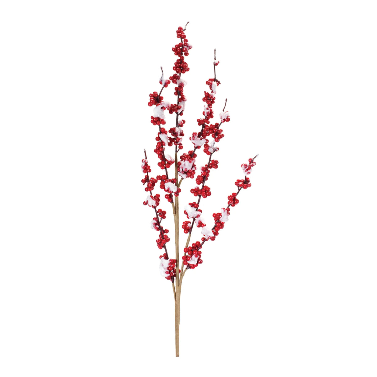 Flocked Berry Twig Spray