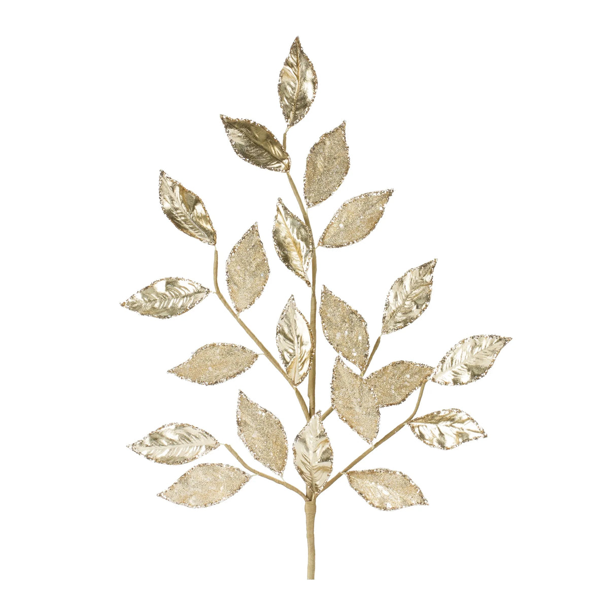 Glittered Leaf Spray