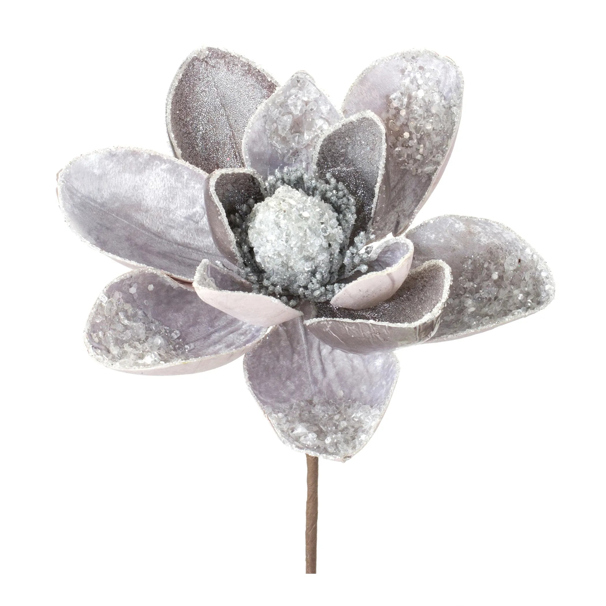 Glittered Magnolia Flower Stem