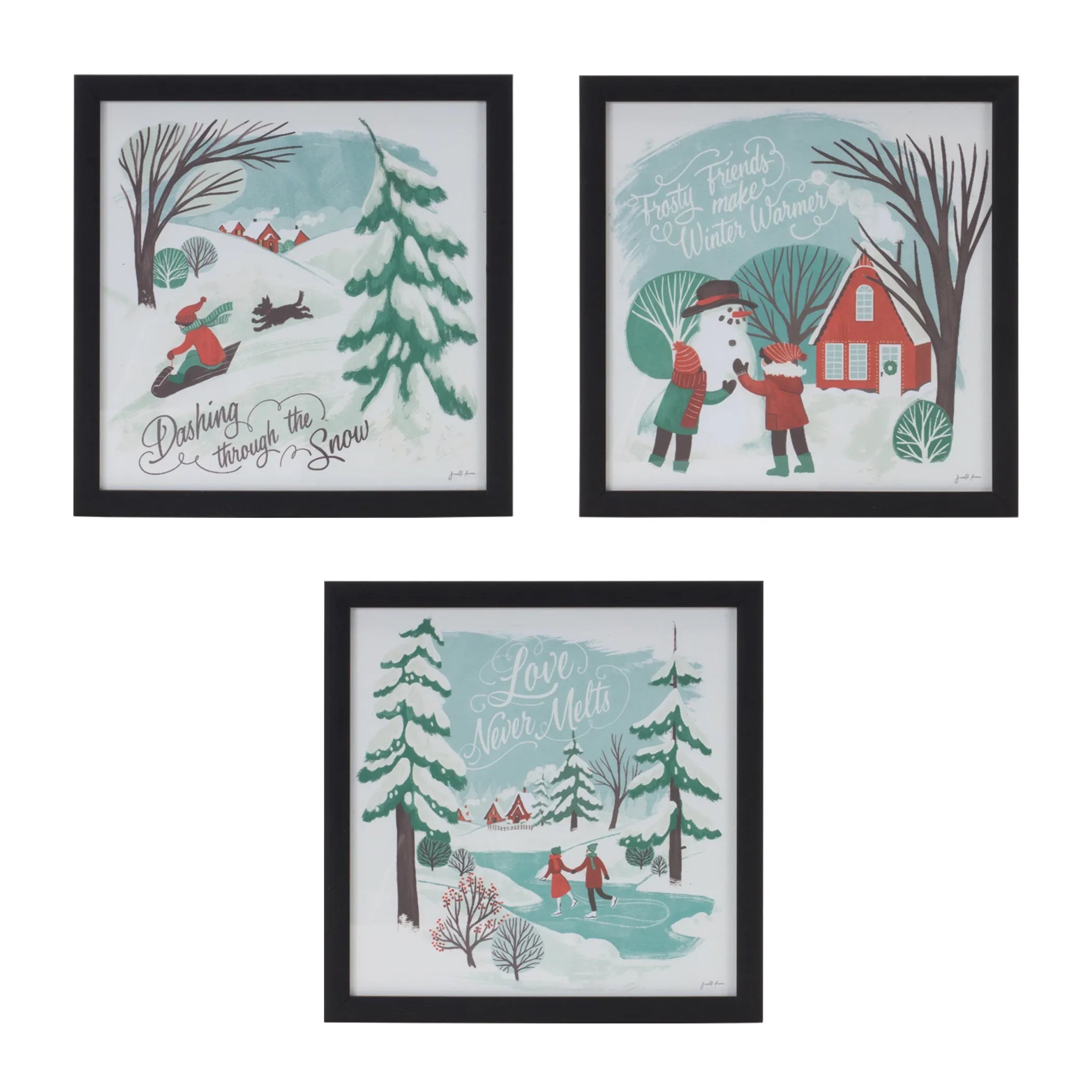 Framed Winter Scene Wall Art