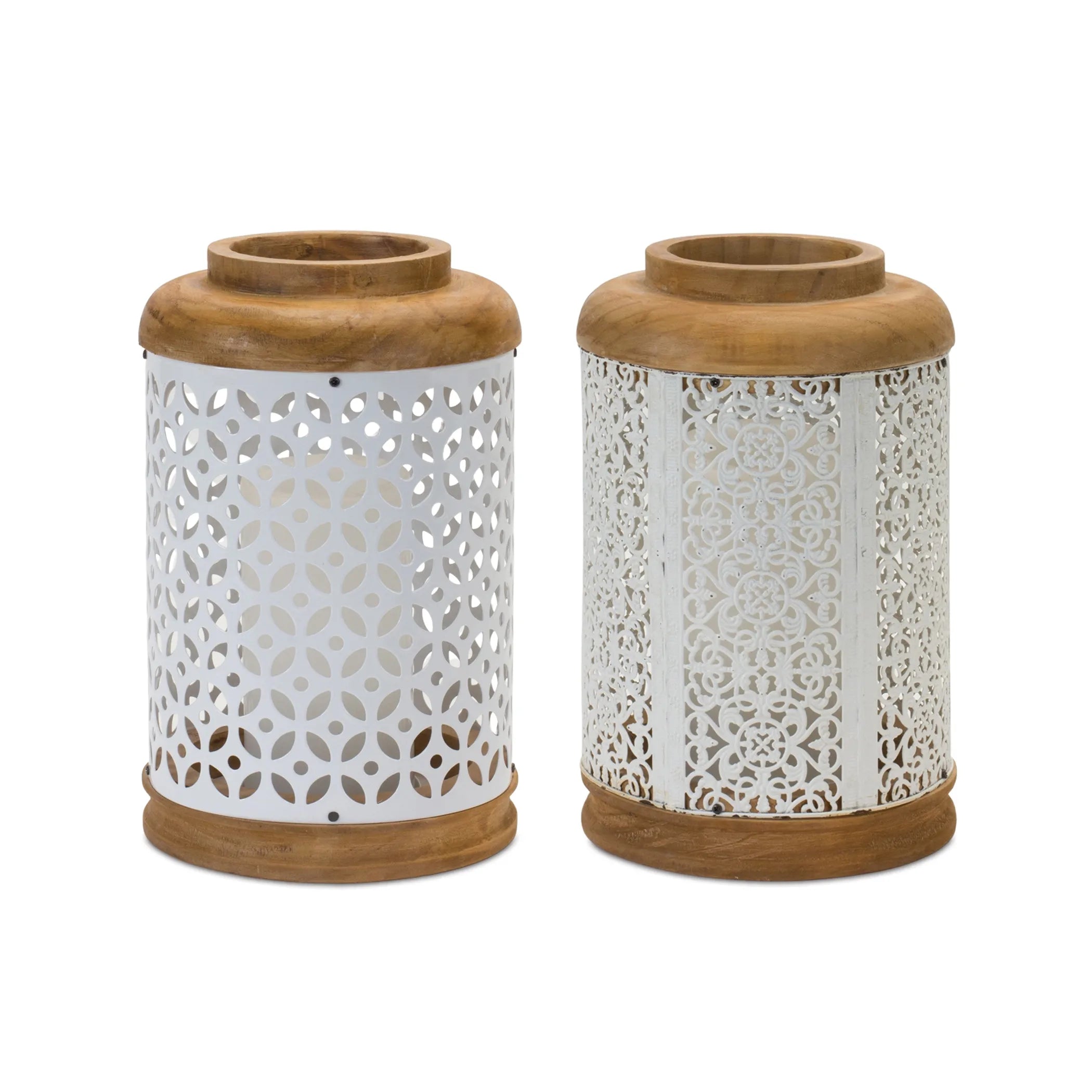 Geometric Punched Metal Lantern