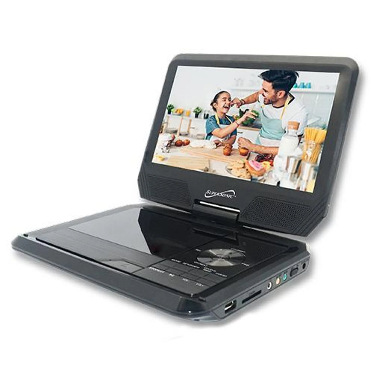 Portable Dvd Player With Digital Tv, Usb/Sd Inputs & Swivel Display