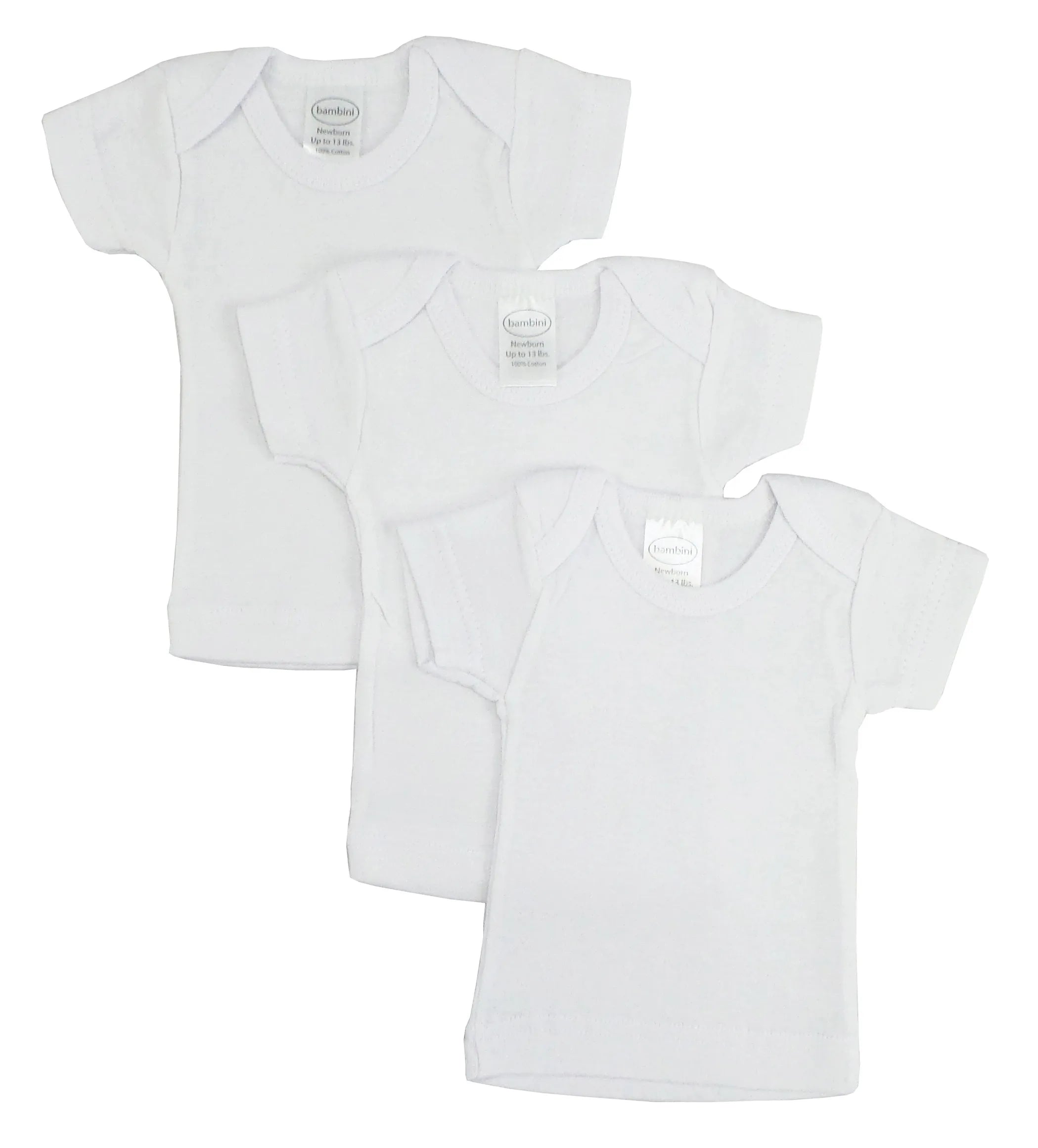 Bambini Preemie Short Sleeve Lap Tee - 3 Pack