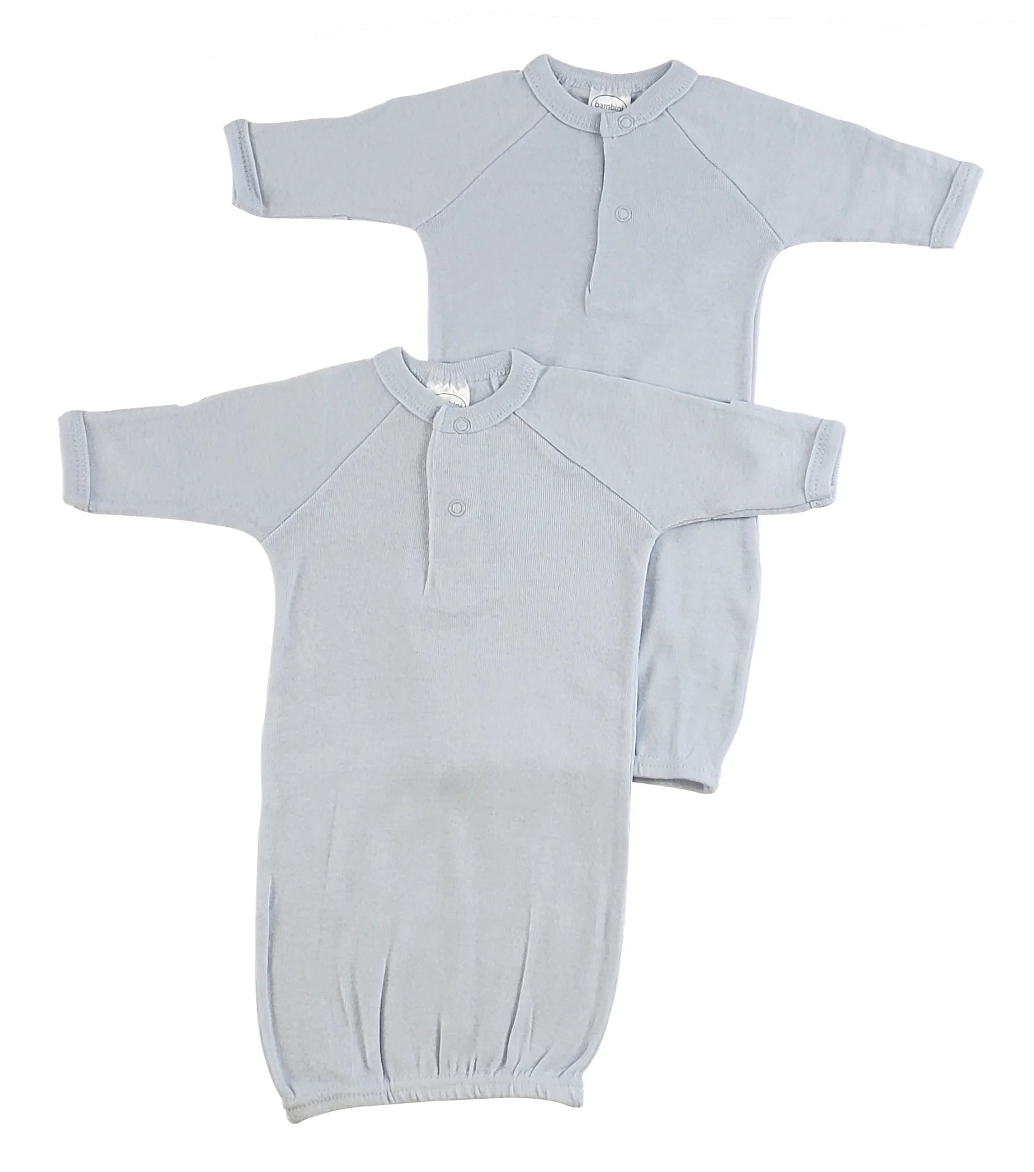 Bambini Preemie Solid Gown - 2 Pack