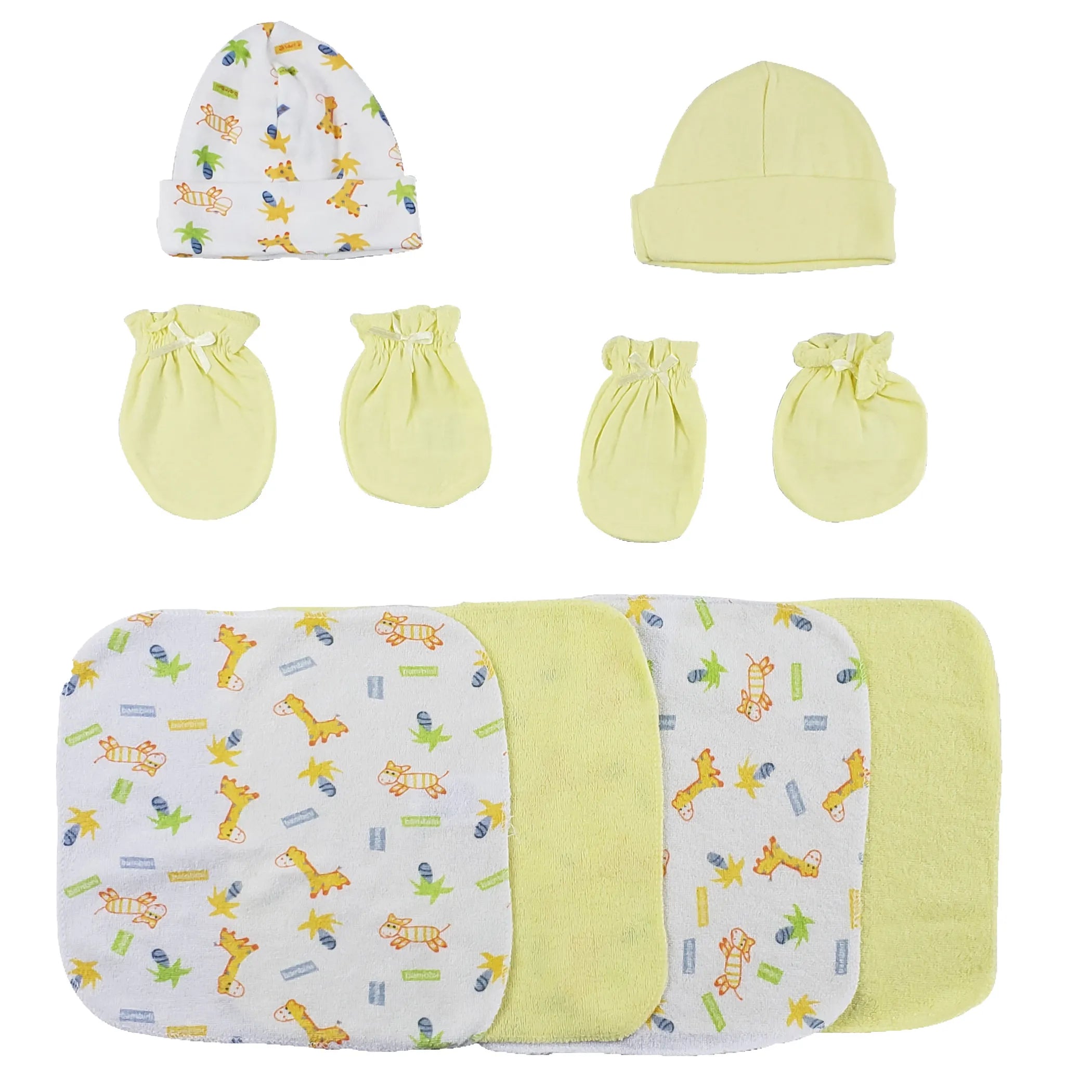 Bambini Caps, Mittens And Washcloths