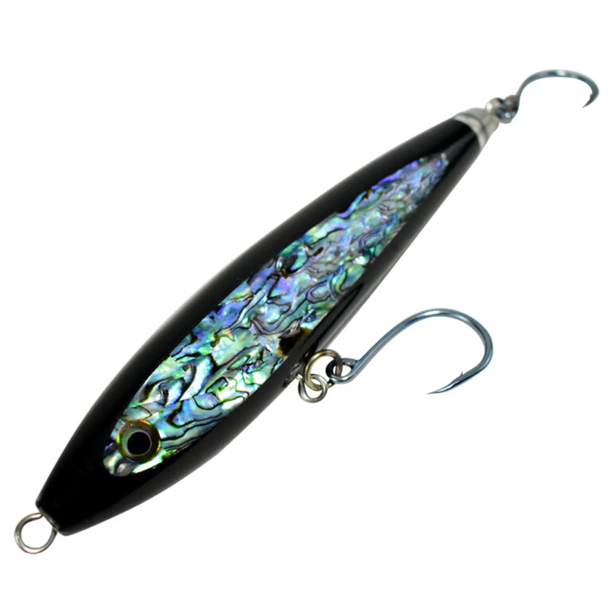 Stickbait Abalone 8In Black W/Hooks