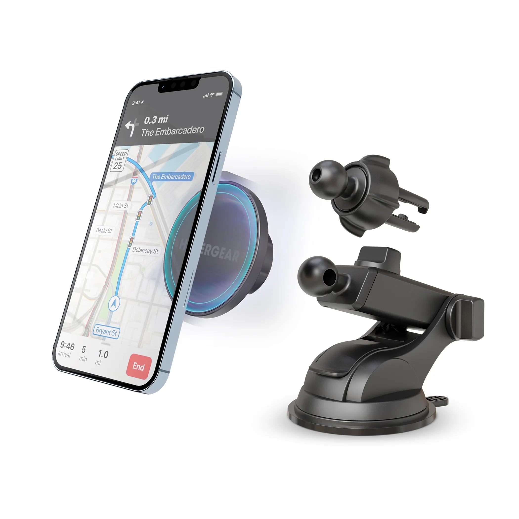Hypergear Mag Grip Phone Mount Kit With Magsafe | Vent + Dash + Windshield