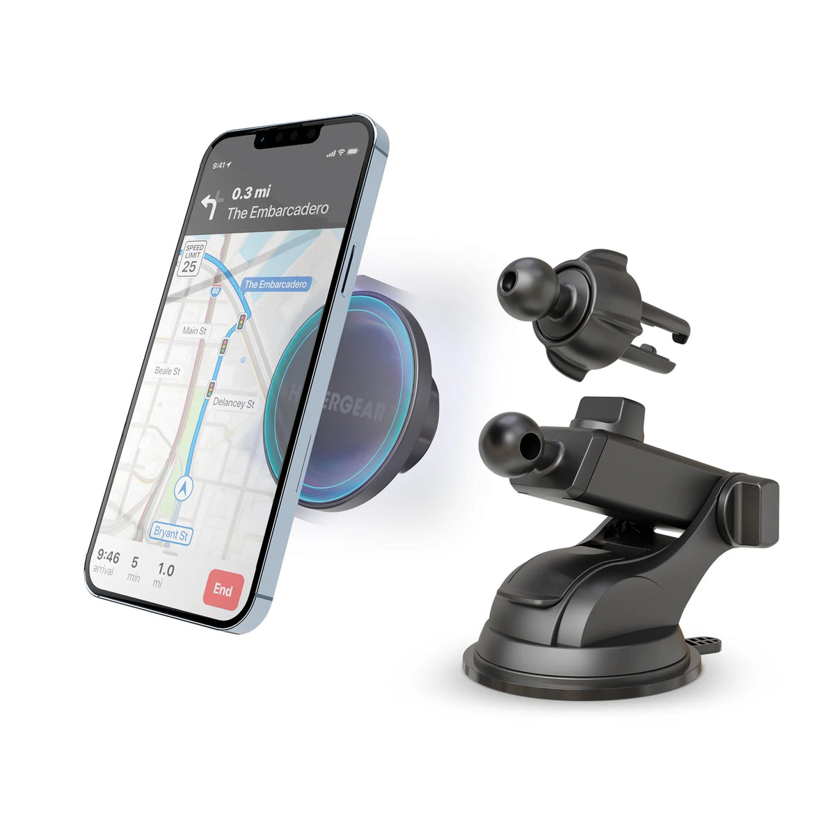 Hypergear Mag Grip Phone Mount Kit With Magsafe | Vent + Dash + Windshield