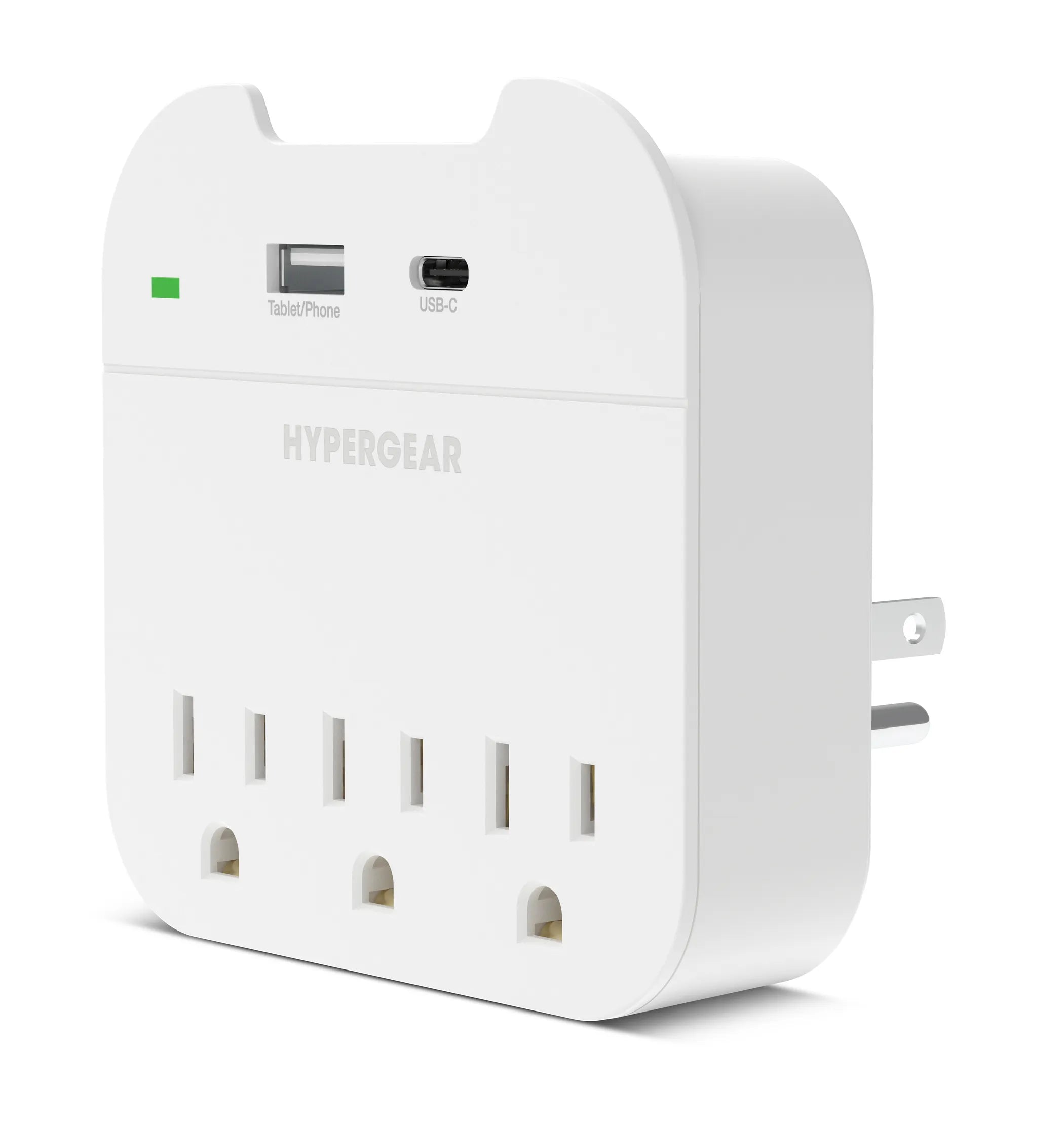 Hypergear Multi Plug 5 Outlet Extender With Usb-C & Usb Ports