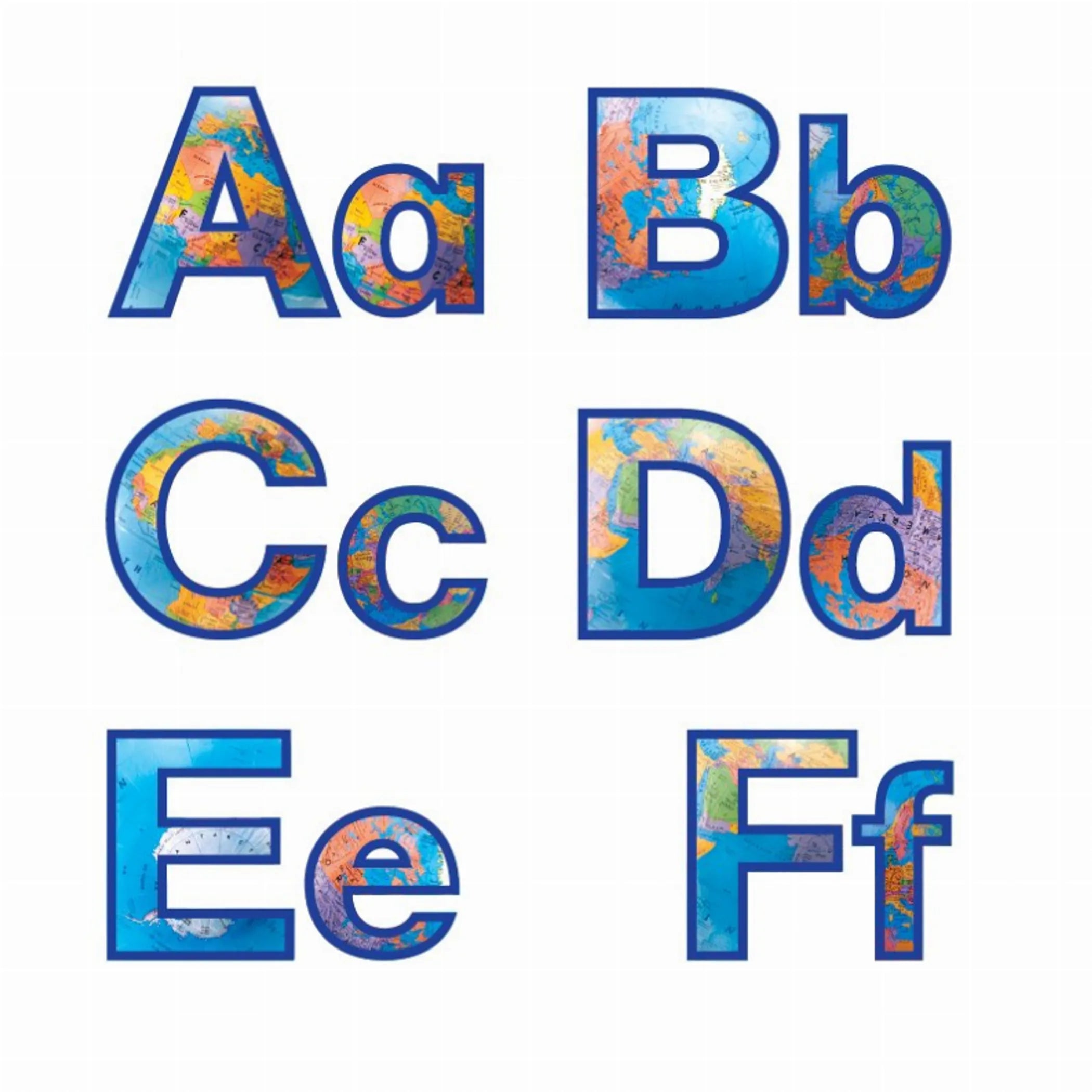 Globes Punch-Out Letters