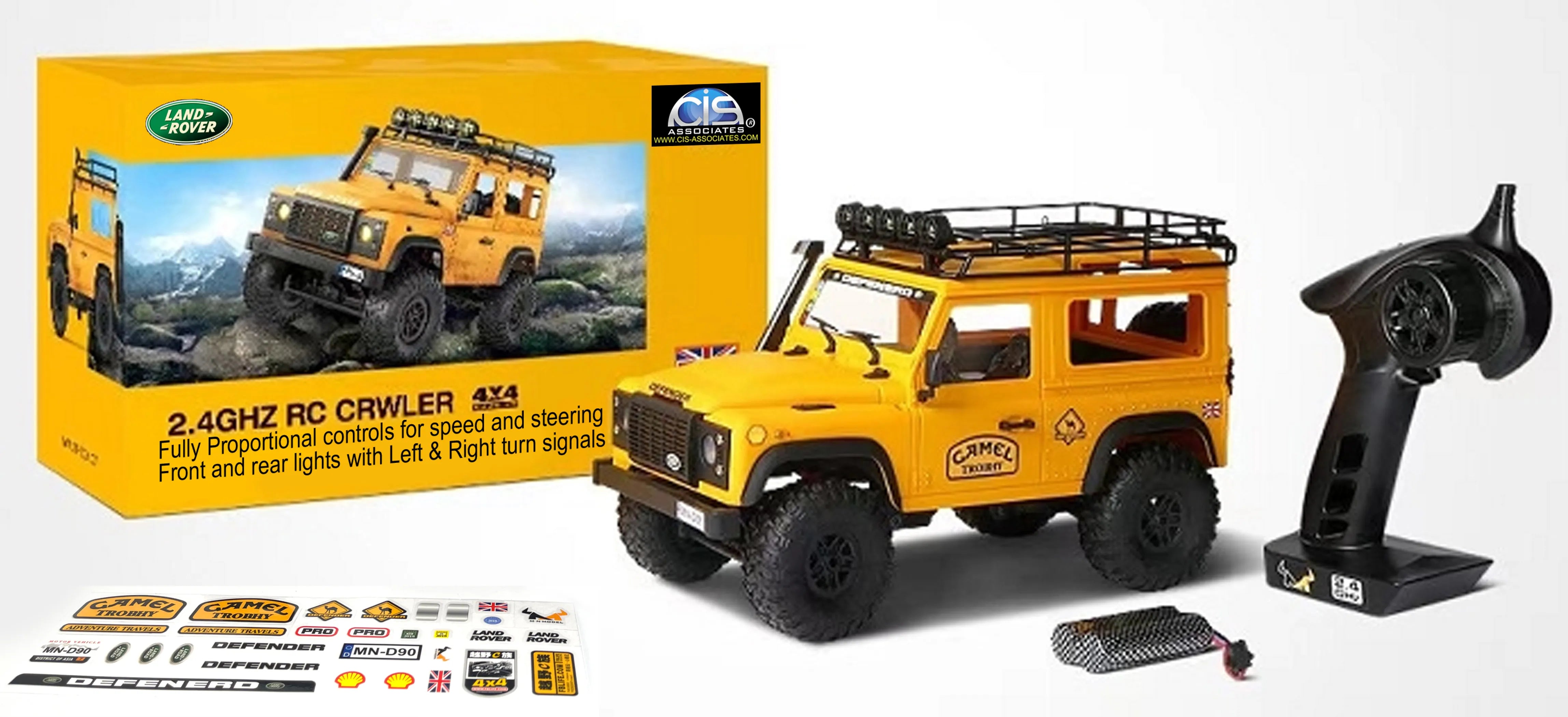 1:10 Scale Land Rover 'Camel Trophy' Suv With Lights, 2.4 Ghz And Rechargeable Batteires