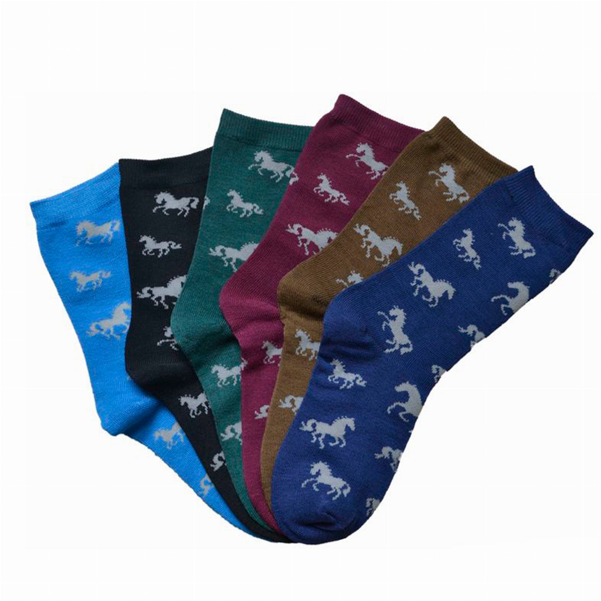 Awst Int'L Ladies' 'Lila' Horses All Over Darks Crew Socks