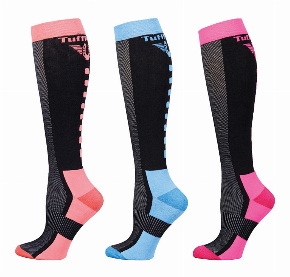 Tuffrider Ladies Ventilated Knee Hi Socks - 3 Pack