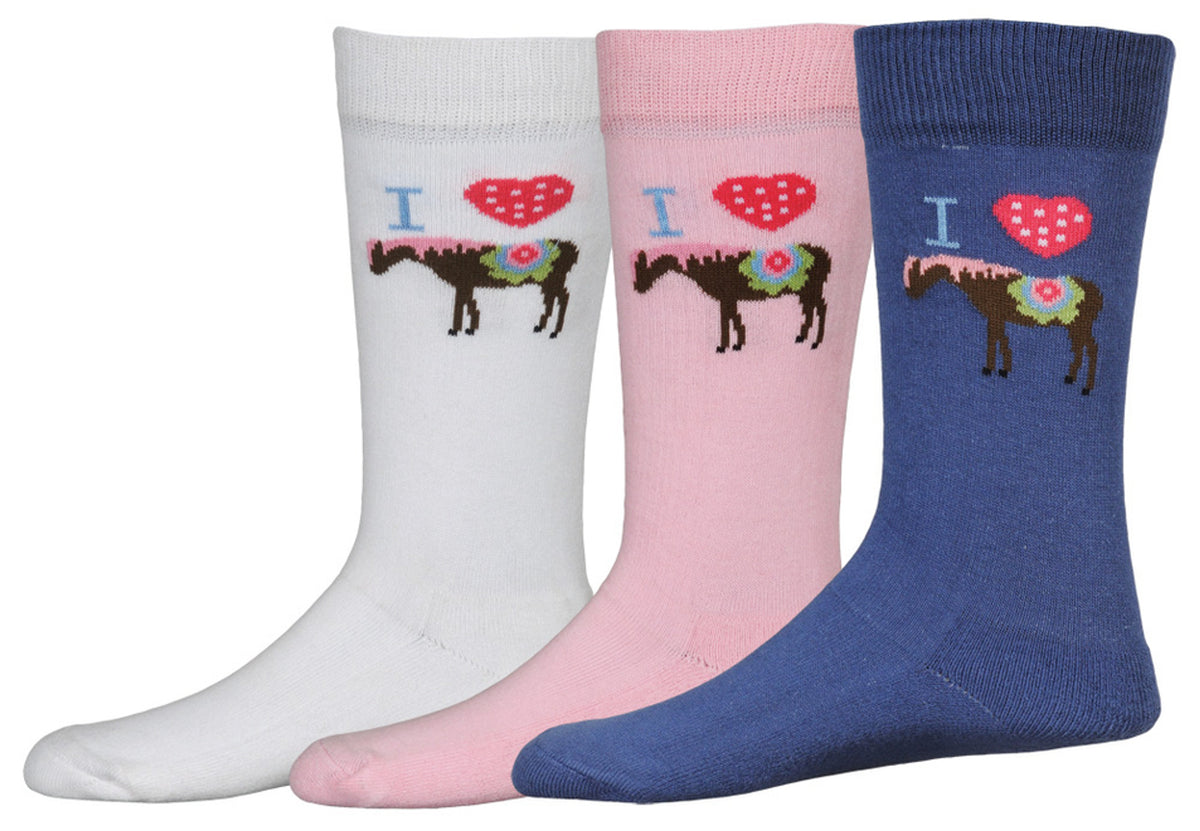 Tuffrider I Heart Pony Ankle Socks