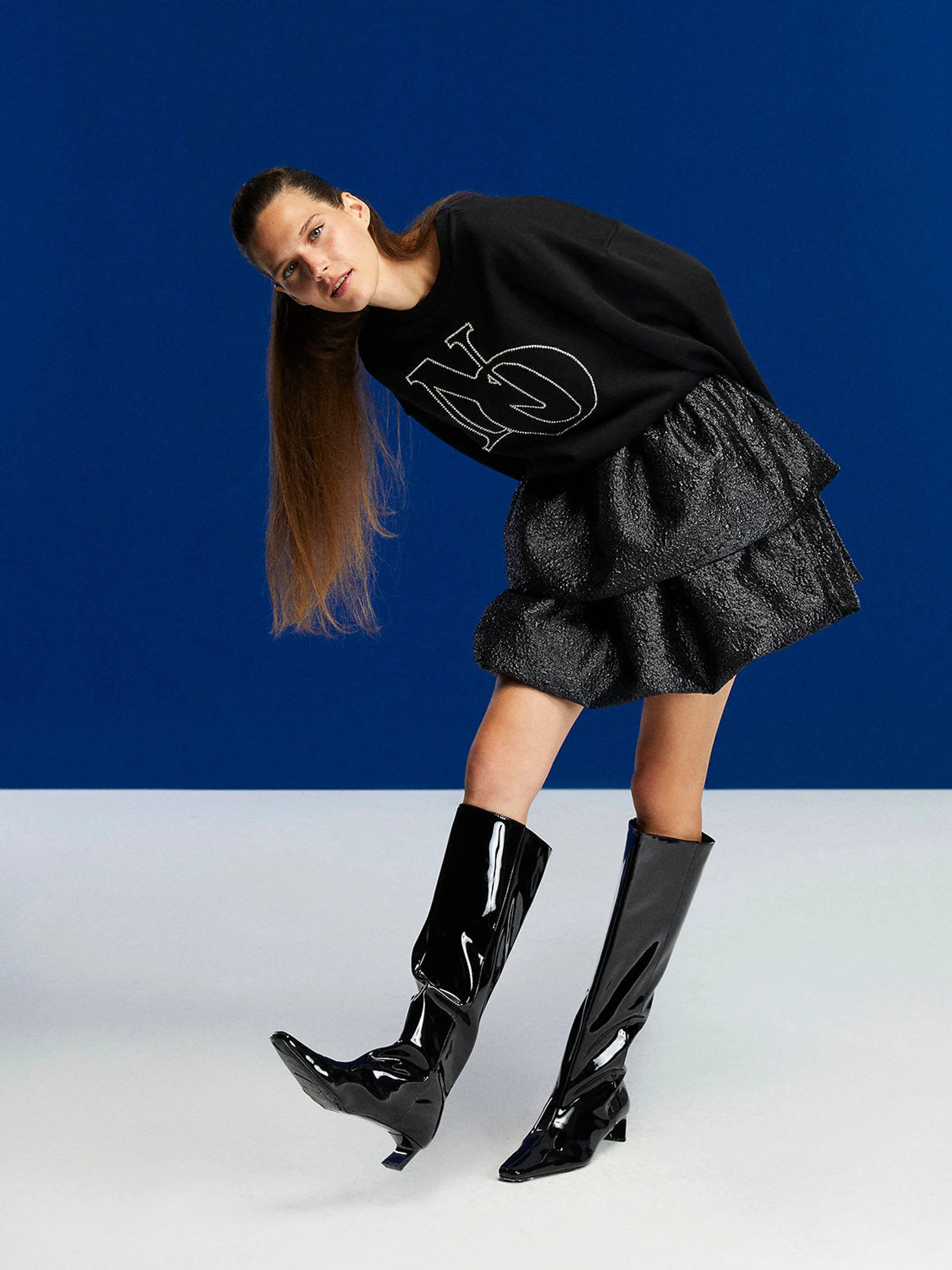 Tiered Balloon Mini Skirt