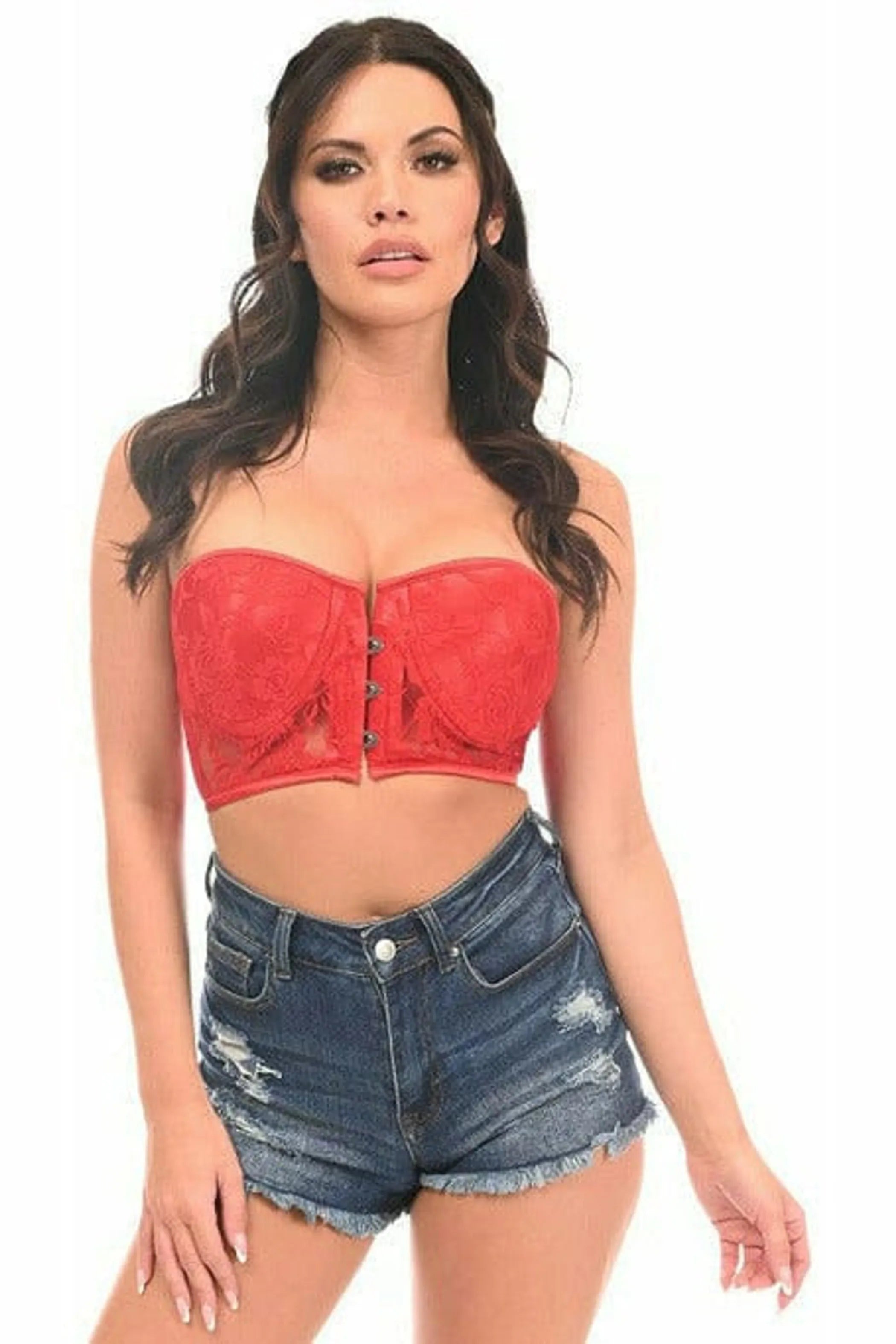 Lavish Lace Underwire Short Bustier
