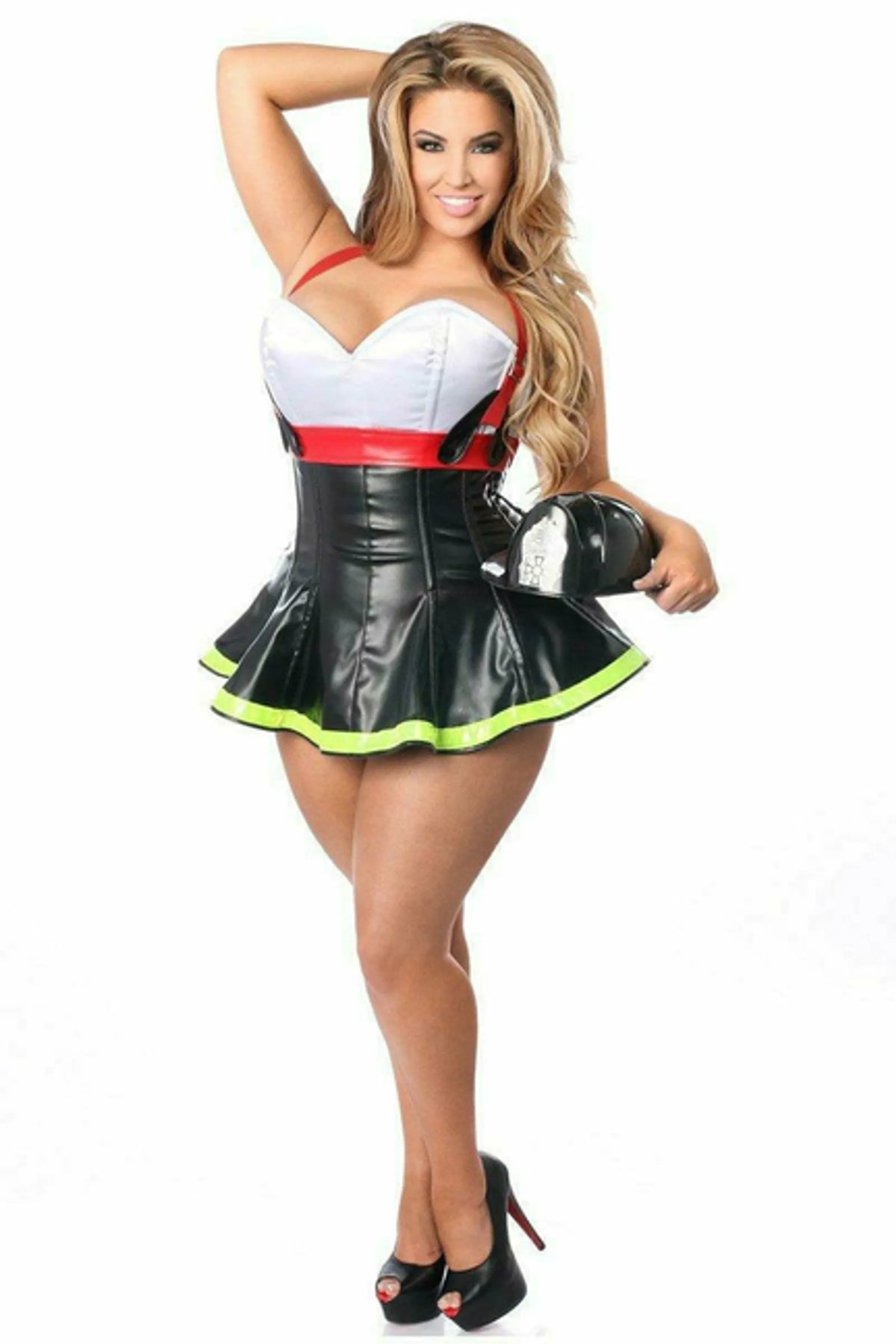 Top Drawer Flamin' Hot Firefighter Corset Costume
