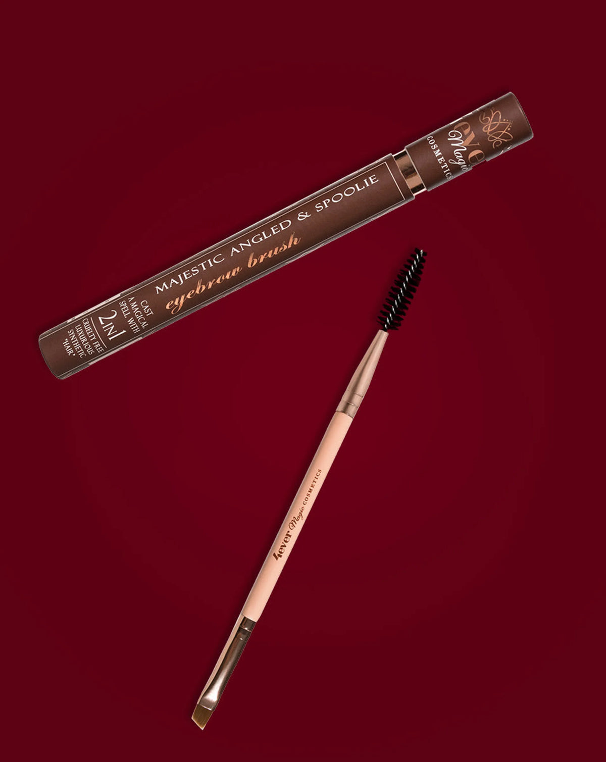 Majestic Angled And Spoolie Eyebrow Brush
