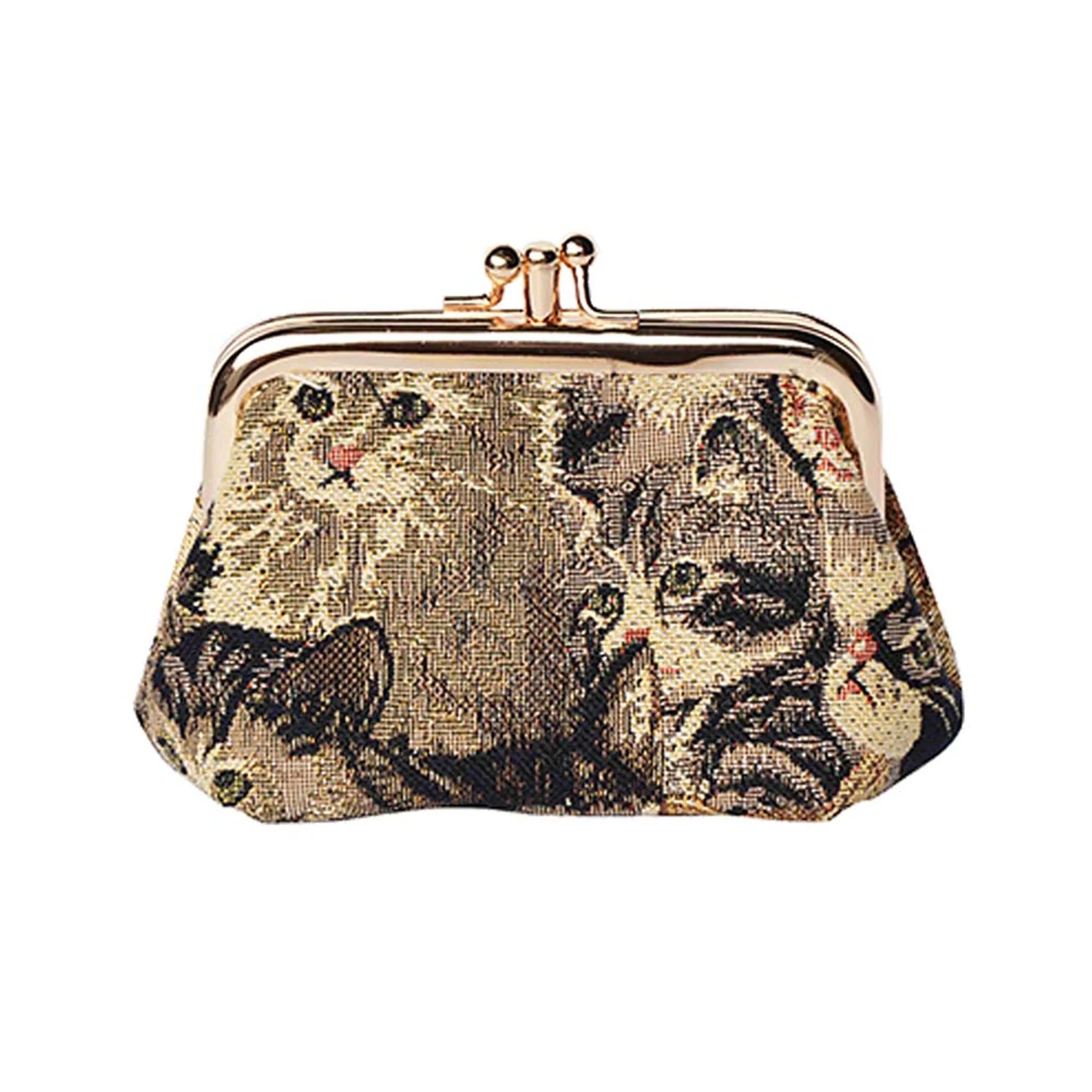 Cat Coin Clasp Frame Purse Wallet