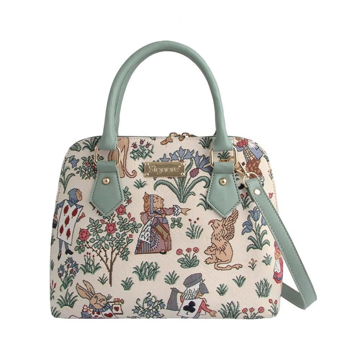 Charles Voysey Alice In Wonderland Convertible Top Handle Purse Handbag