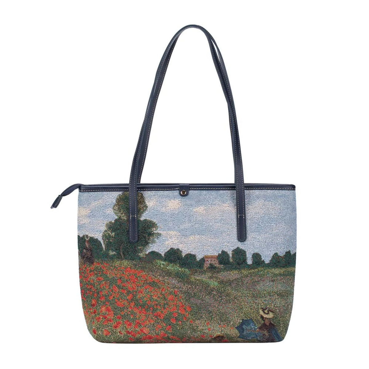 Claude Monet Poppy Field College/Shoulder Tote Bag