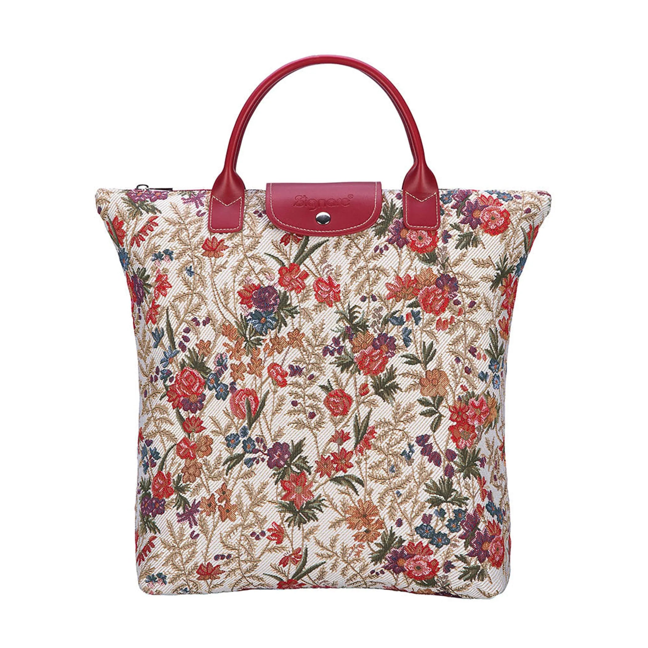 Flower Meadow Foldaway Grocery Bag