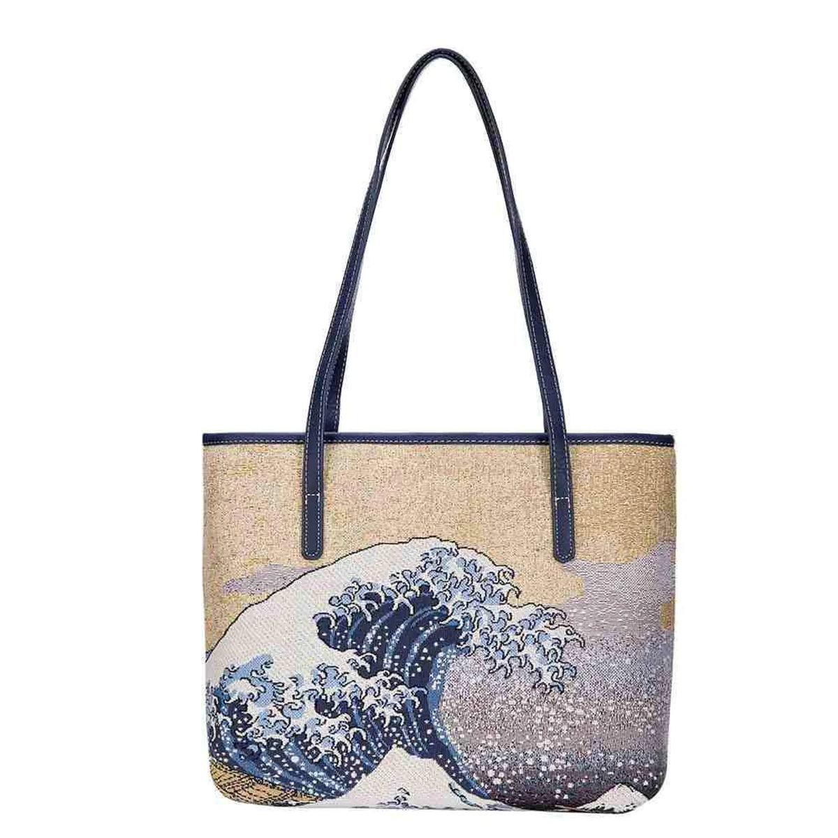 Hokusai Great Wave Off Kanagawa College/Shoulder Tote Bag