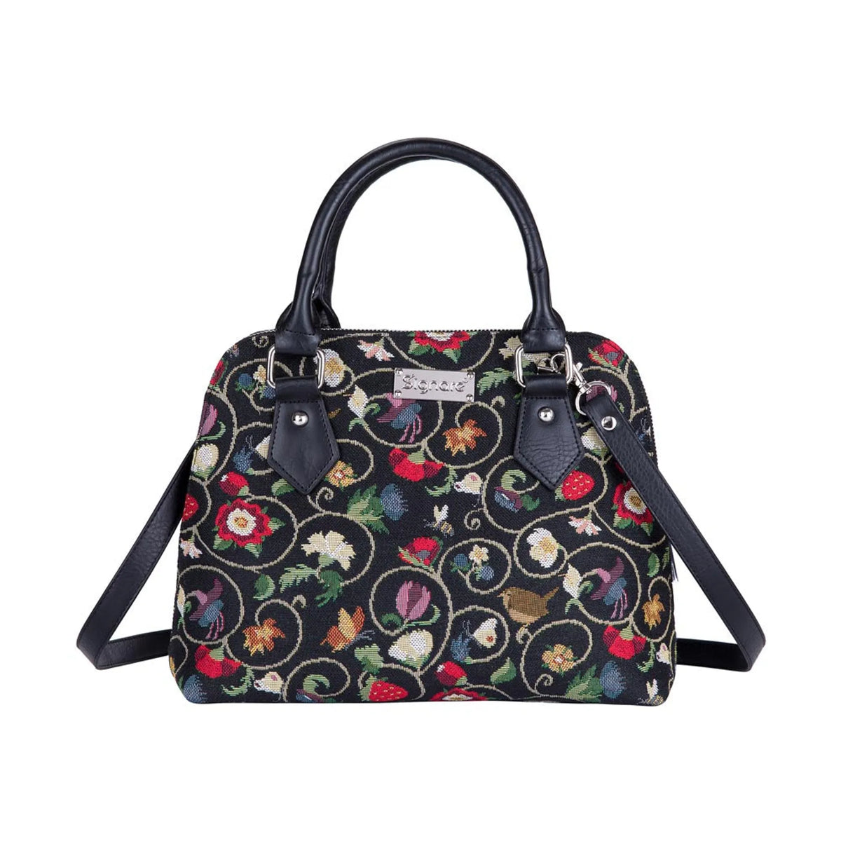 Jacobean Dream Convertible Top Handle Purse Handbag