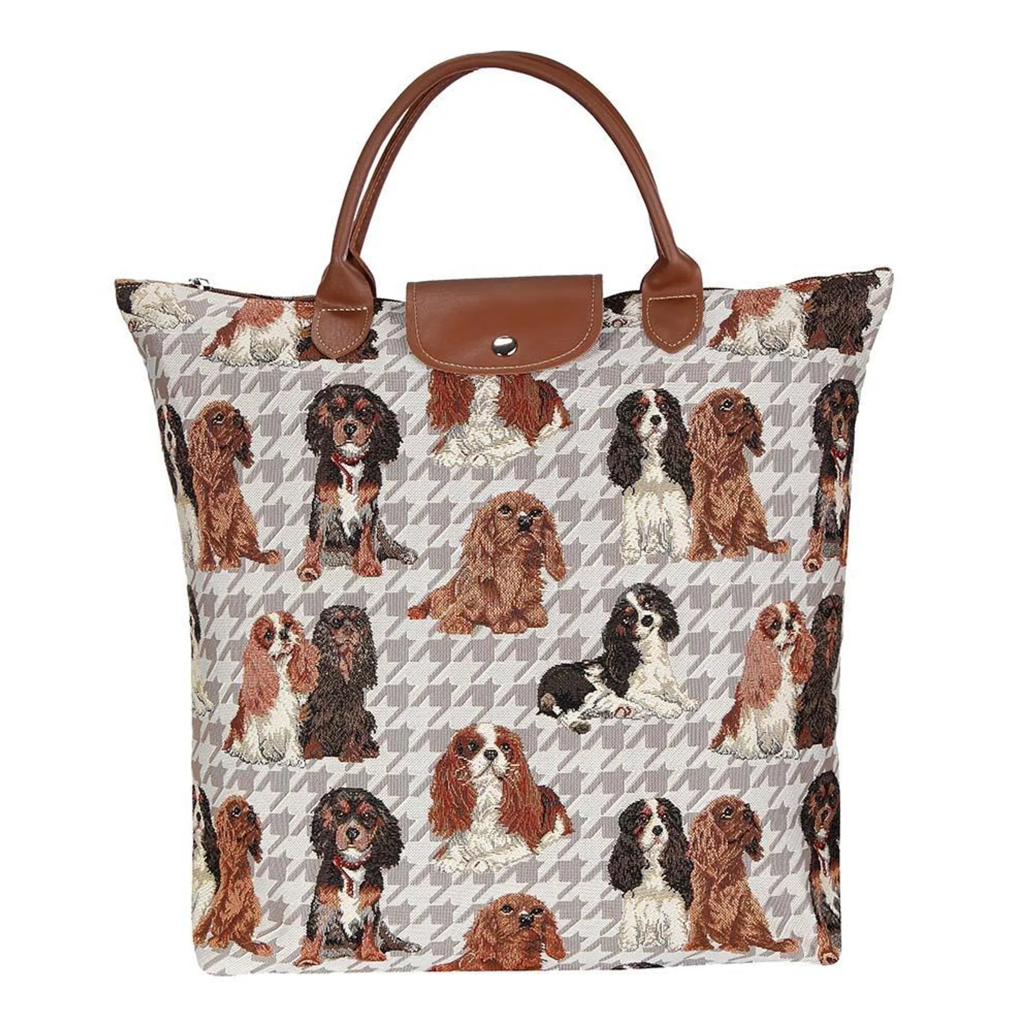 King Charles Cavalier Spaniel Foldaway Grocery Bag