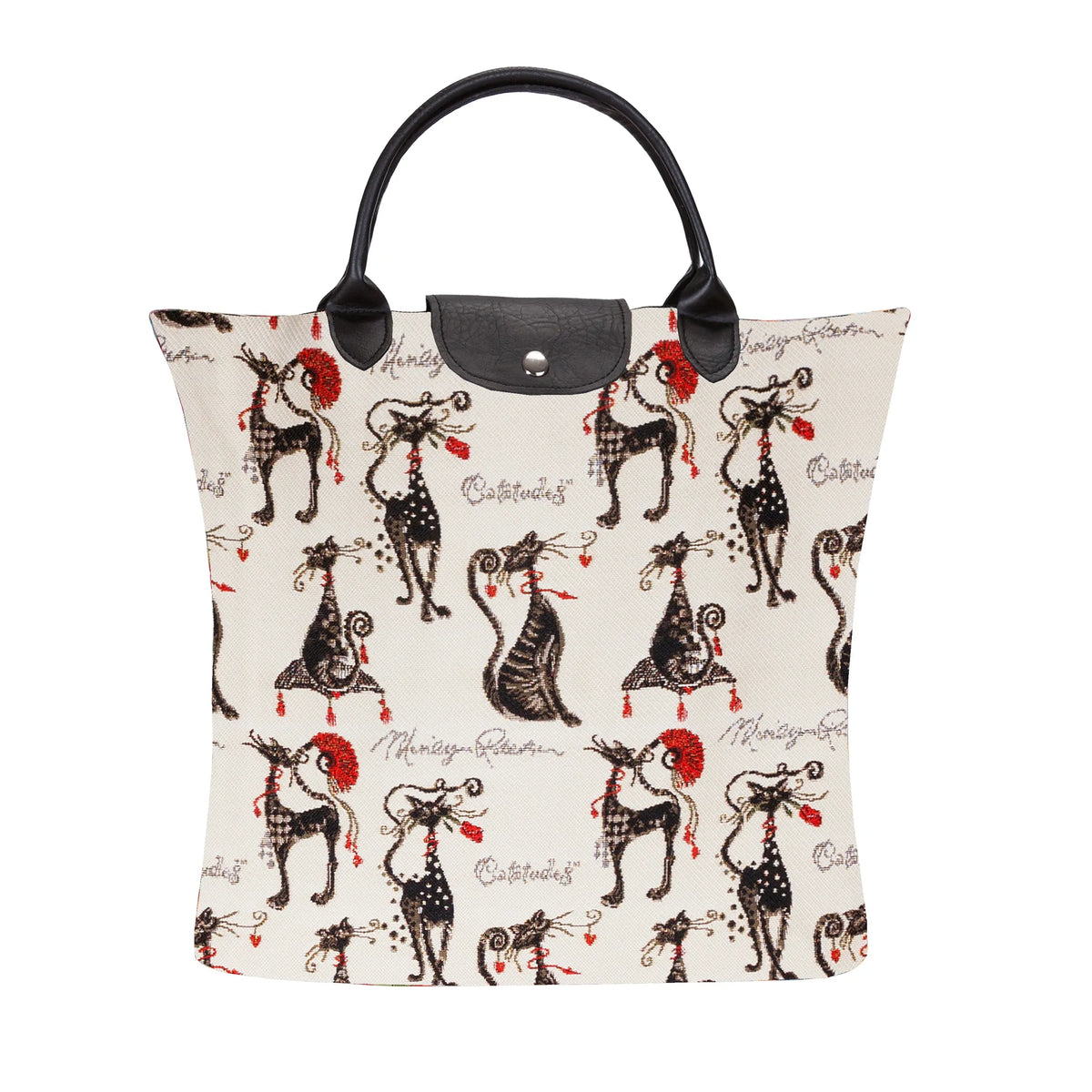 Marilyn Robertson Catitudes Foldaway Grocery Bag