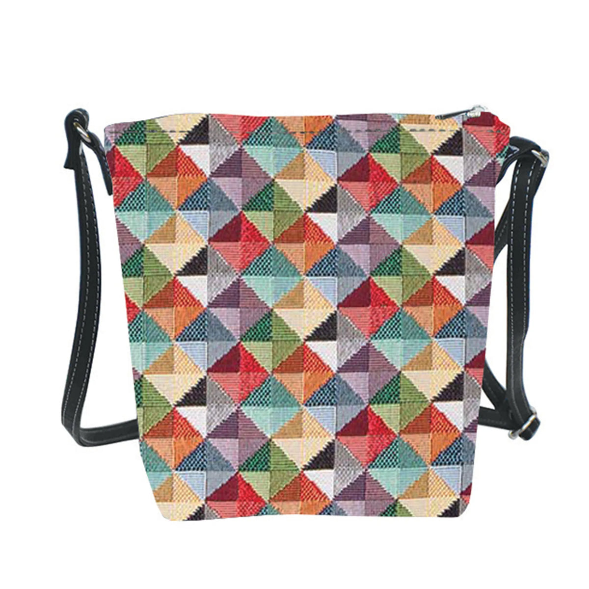 Multicolor Triangle Sling Bag Purse Crossbody