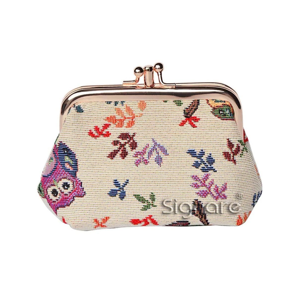Owl Coin Clasp Frame Purse Wallet