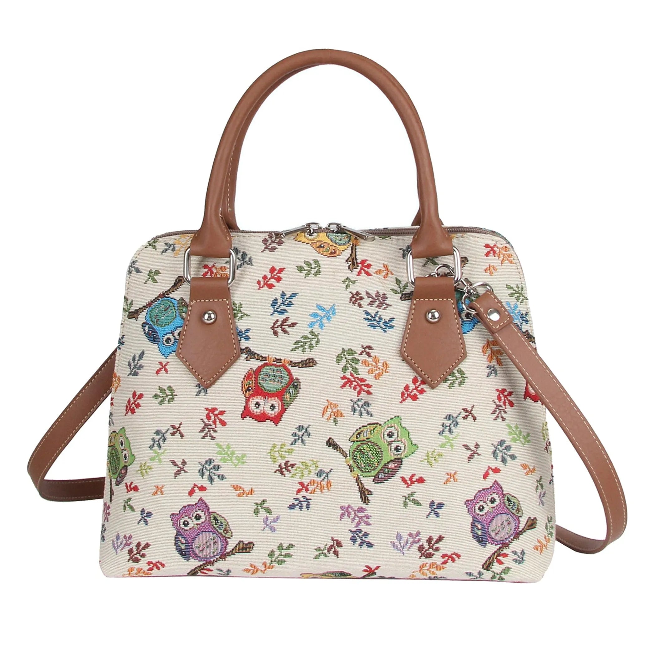 Owl Convertible Top Handle Purse Handbag