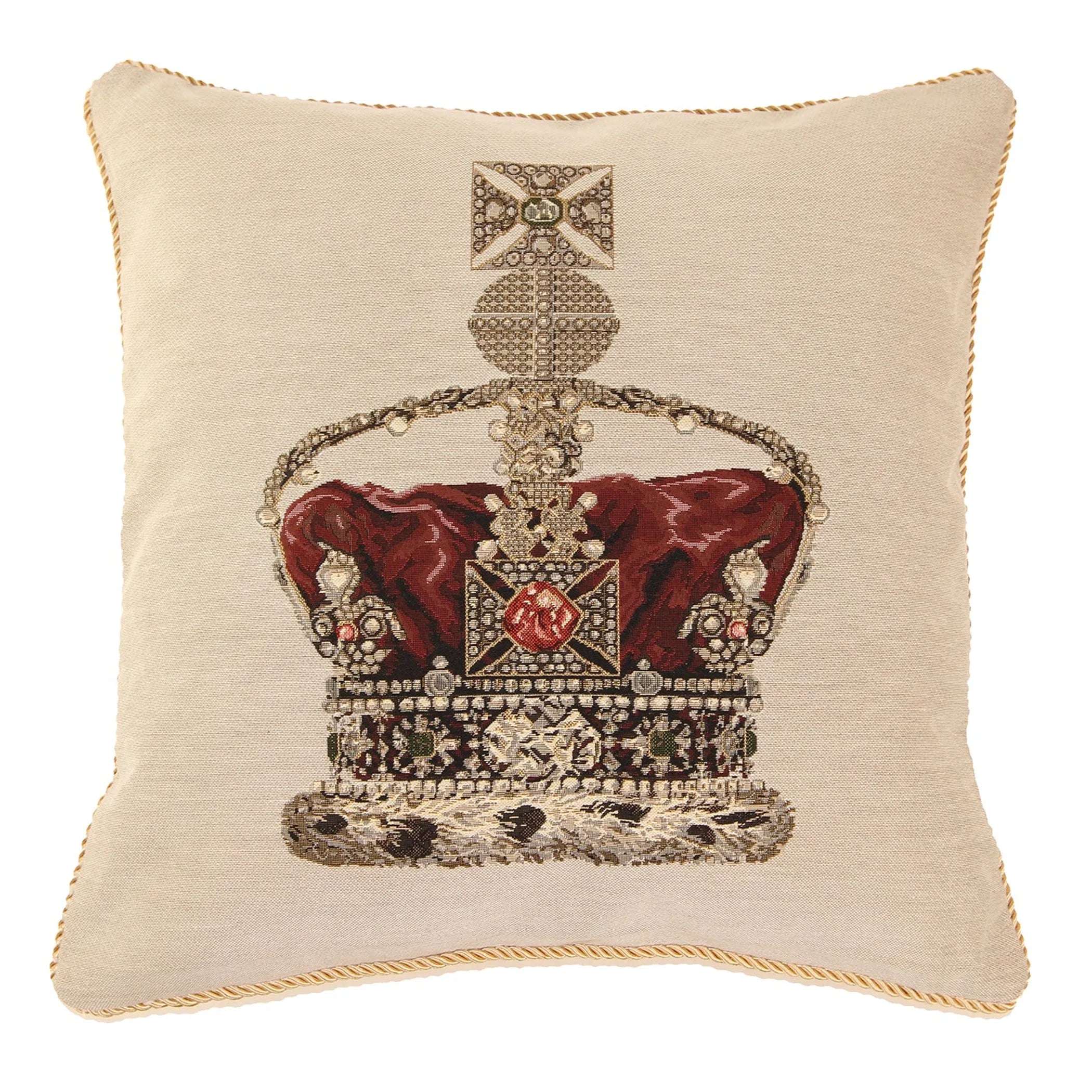 Tapestry Cushion Bag - Panel-Crown White Pillowcase/Cushion Cover