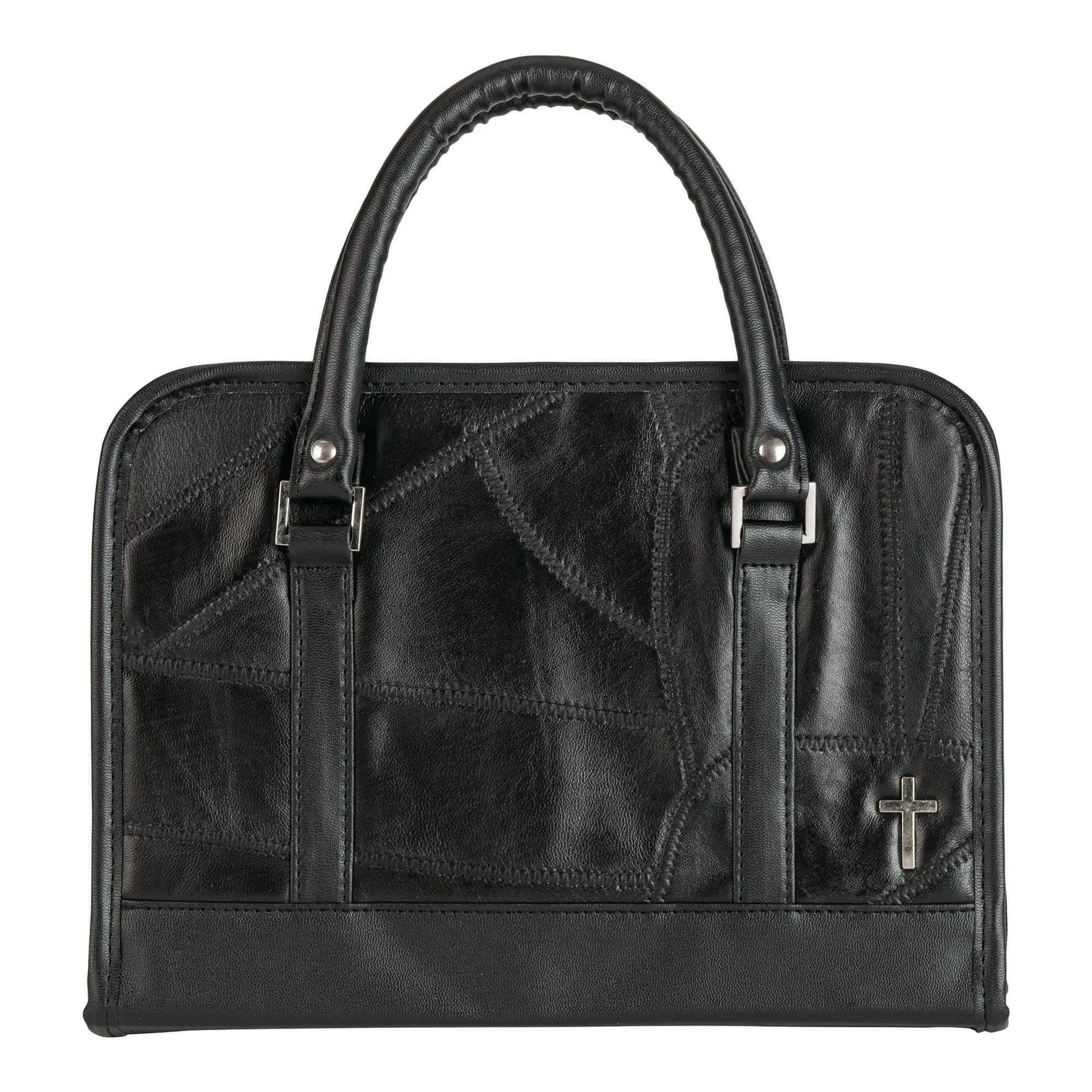 Patchwork Leather Purse Style Bible Case Print