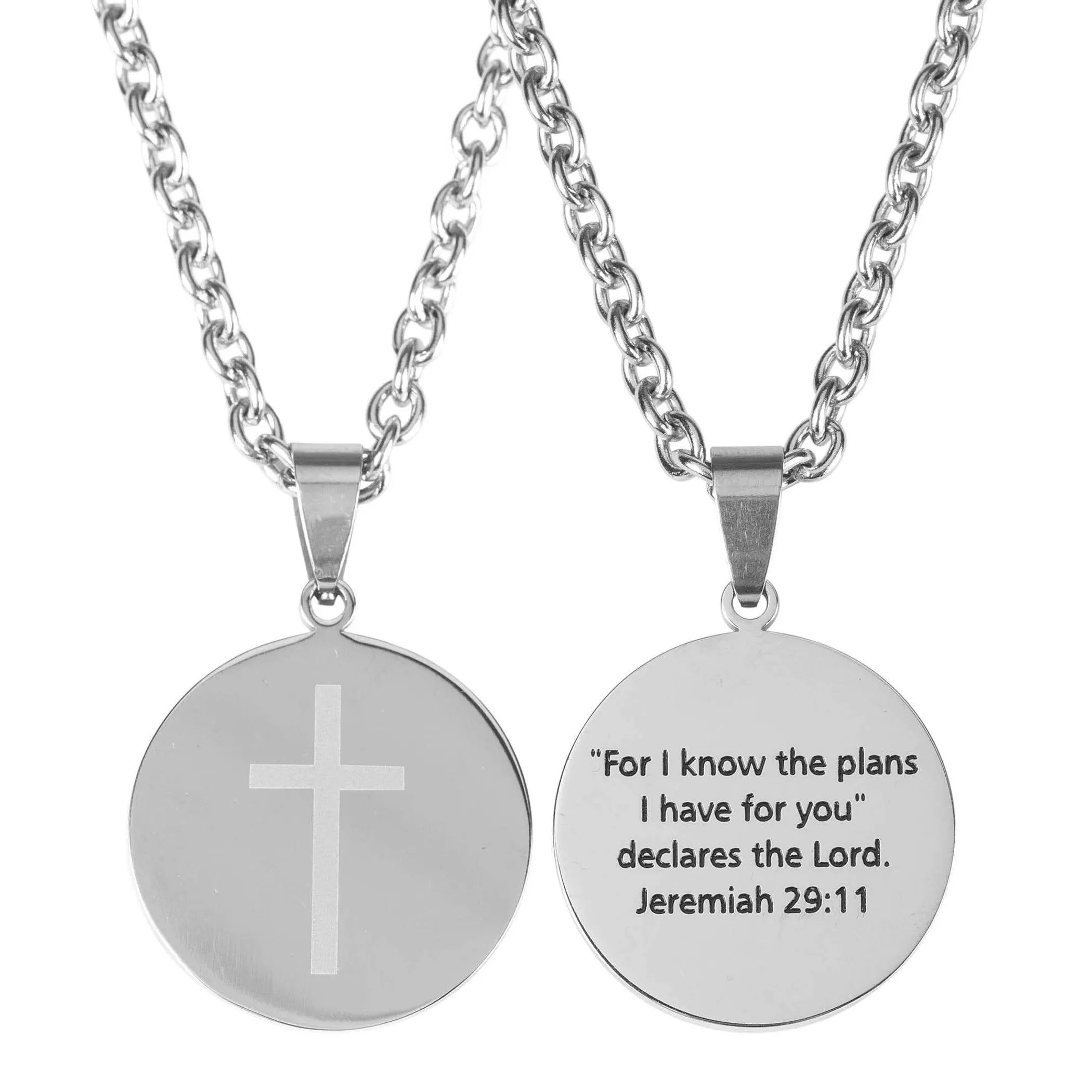 Nk Jer29:11 Round Medal Stainless Steel