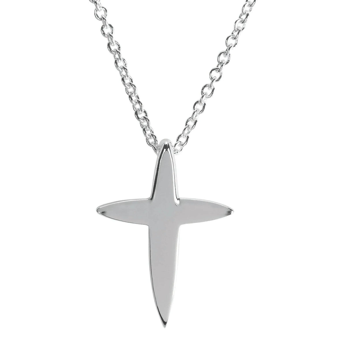 Silver Plated Mini Tape Cross Necklace