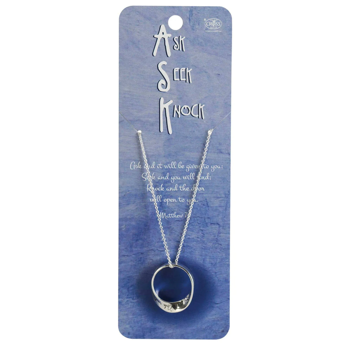 Necklace Wide Mobius 18In Matthew 7:7