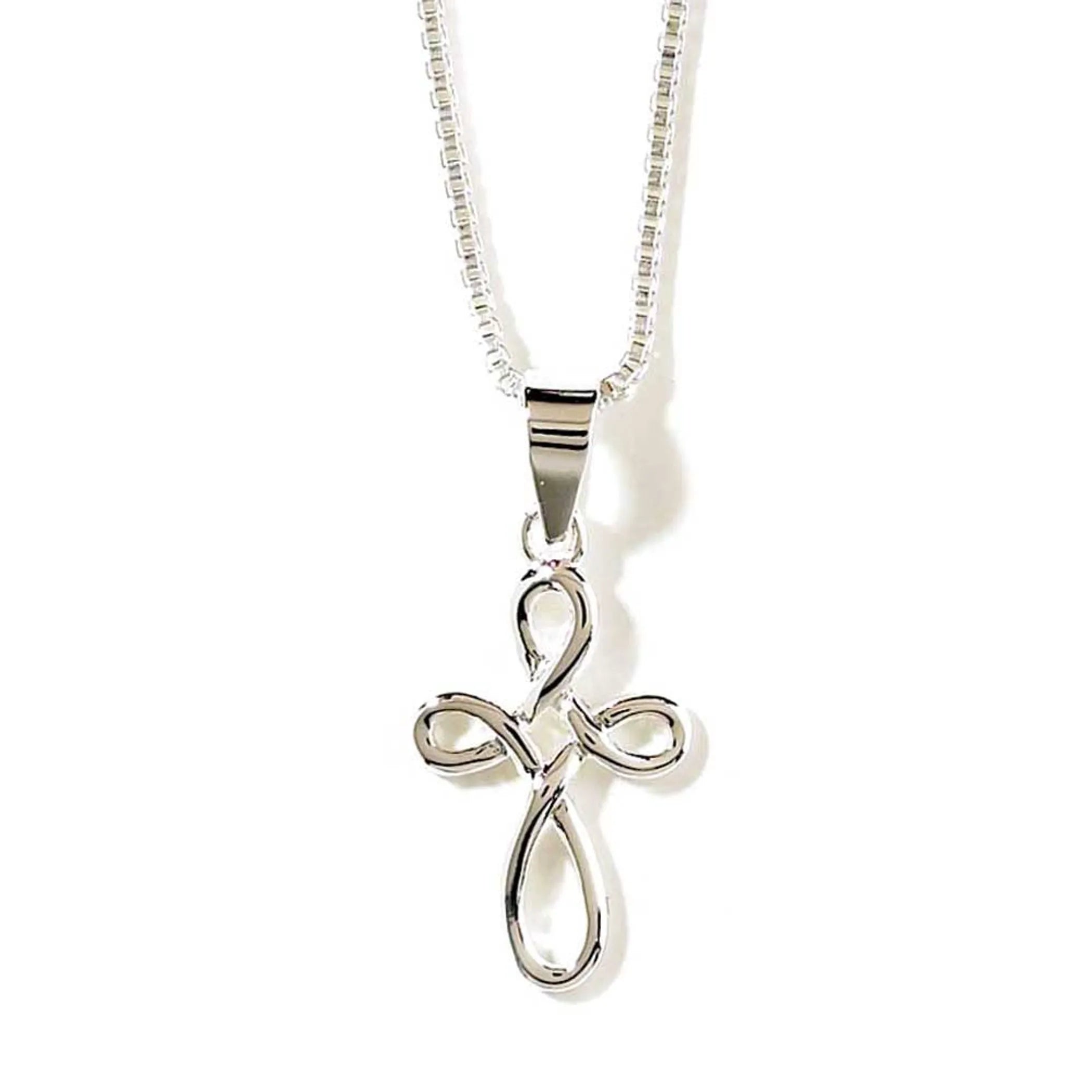 Open Round Cross Necklace